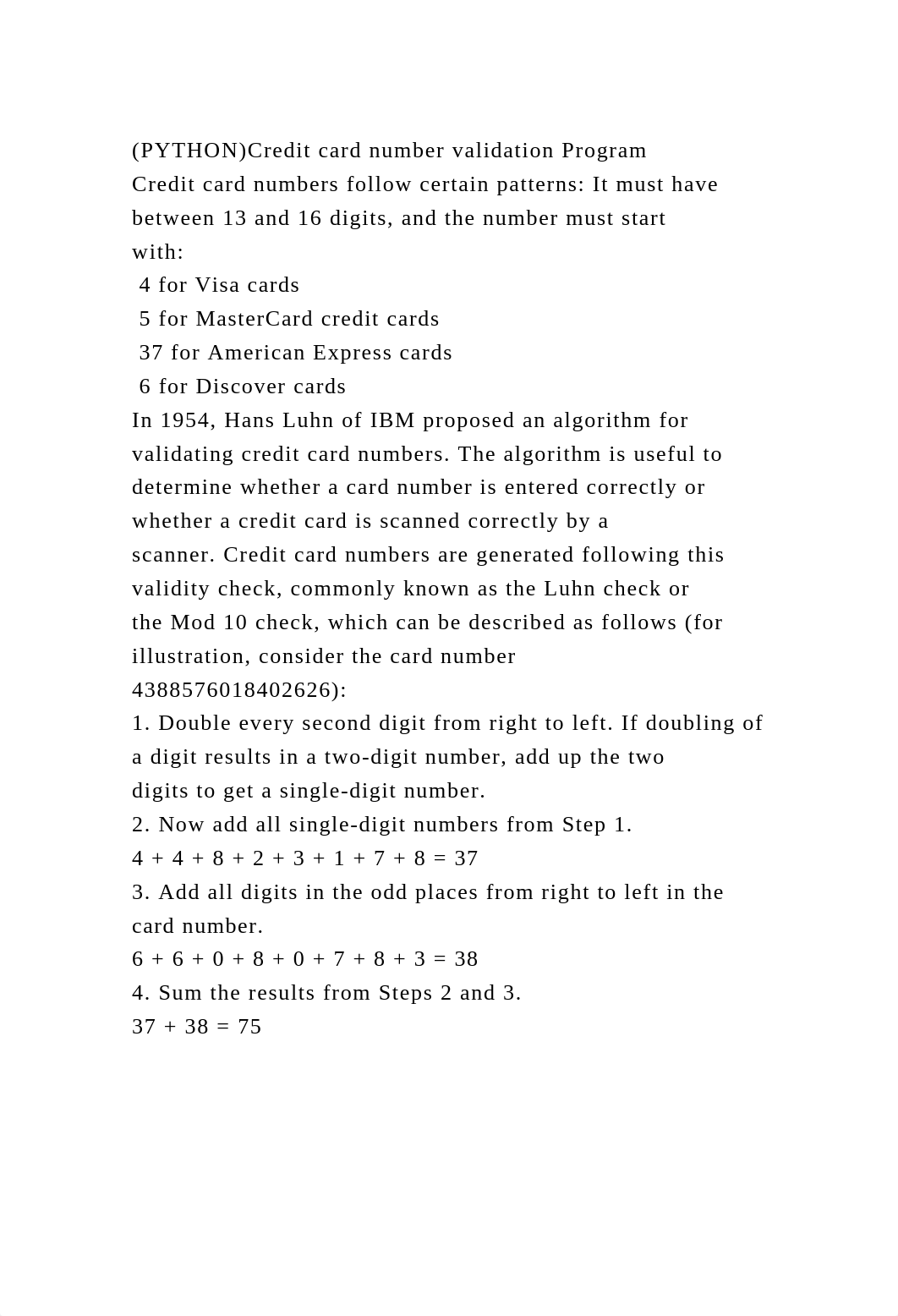 (PYTHON)Credit card number validation ProgramCredit card numbers f.docx_dpthpkfenvr_page2