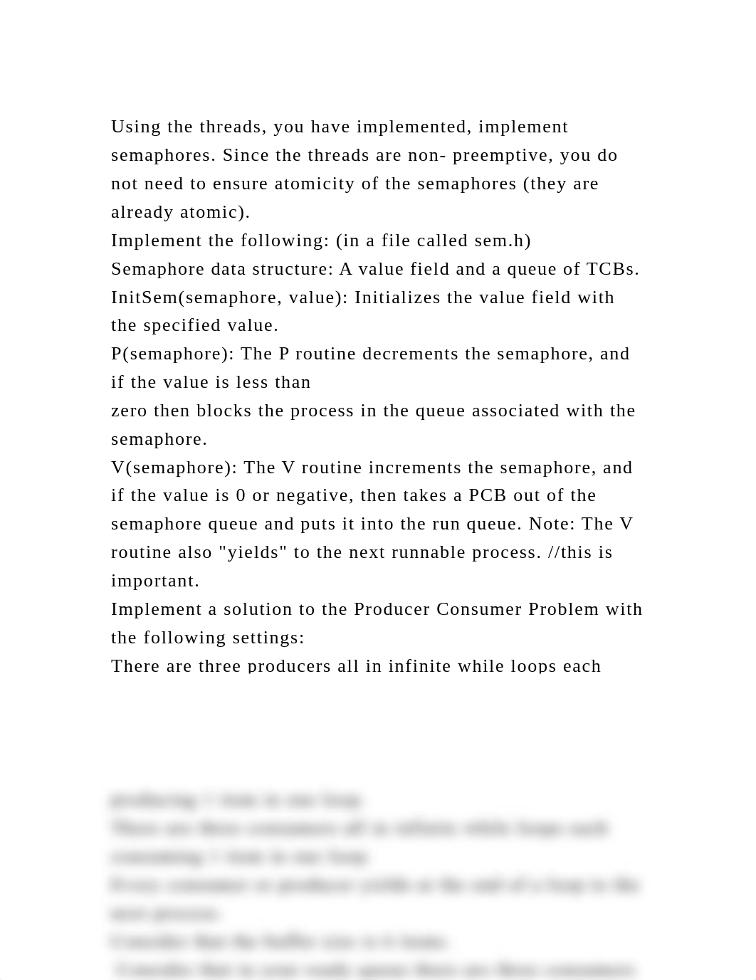 Using the threads, you have implemented, implement semaphores. Since.docx_dpu3cllqsfp_page2