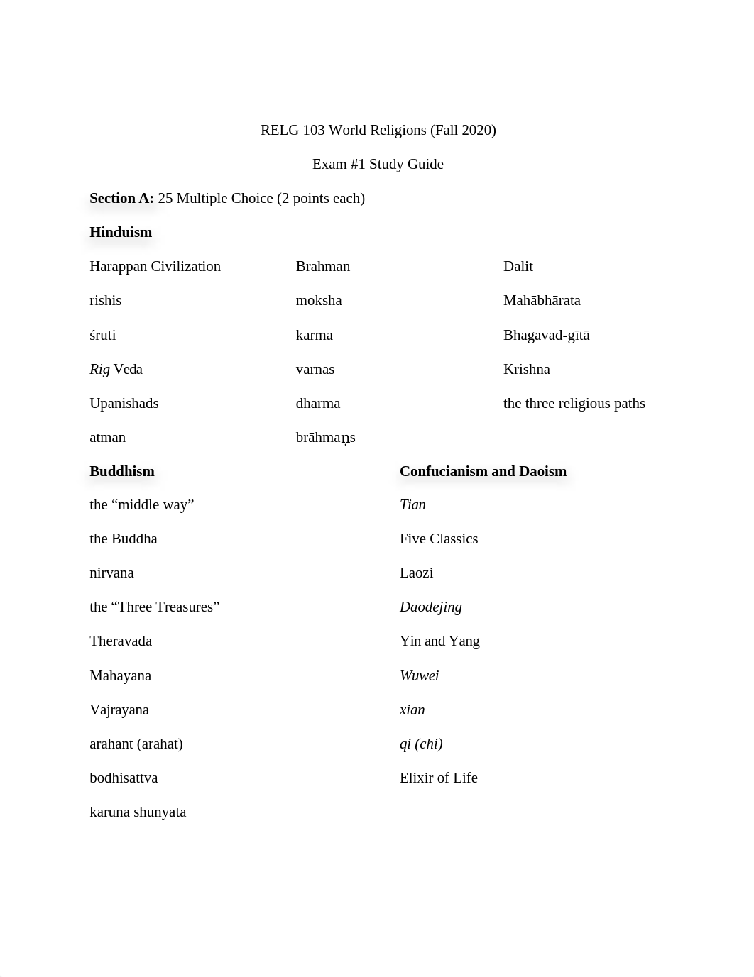 RELG 103 Study Guide Exam 1 (FA 21) (1).docx_dpuctz5l1fx_page1