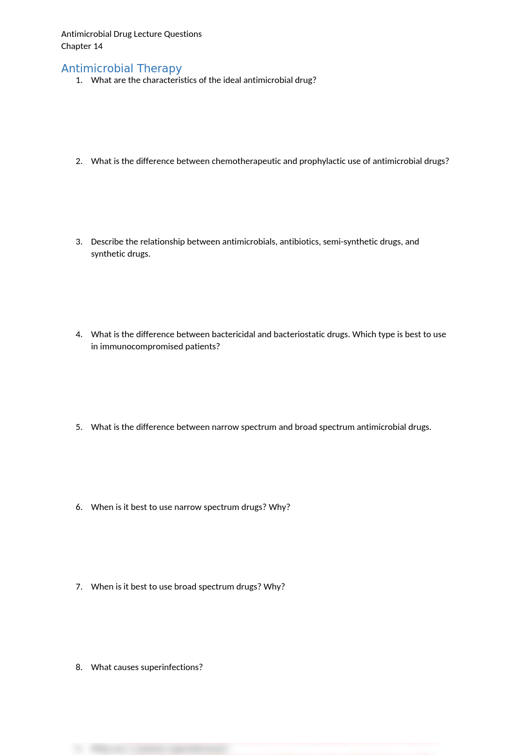 Ch 14 Antimicrobial Drug Lecture Questions.docx_dputhl9ir5k_page1