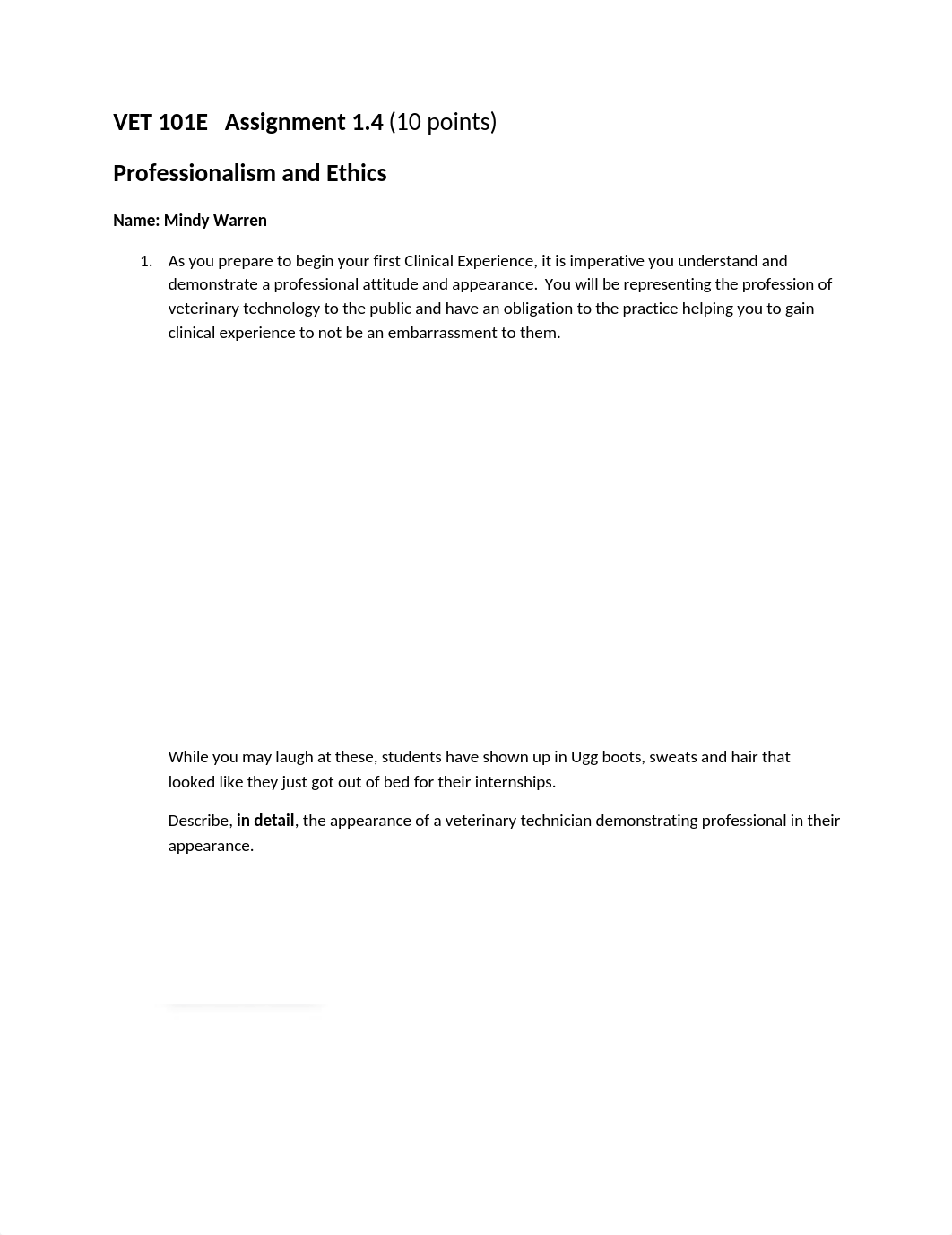 Assignment 1.4 Professionalism and Veterinary Ethics.docx_dpv8i7r8x10_page1