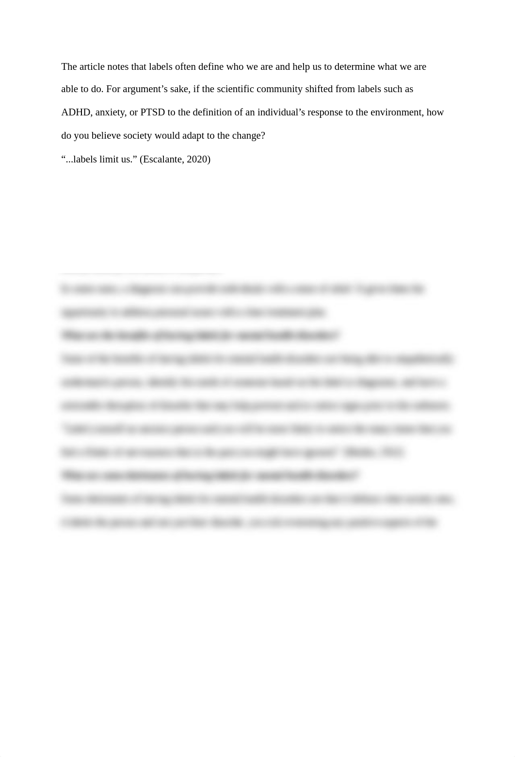 The article notes that labels often define who we are and help us to determine what we are able to d_dpvh736cp5t_page1