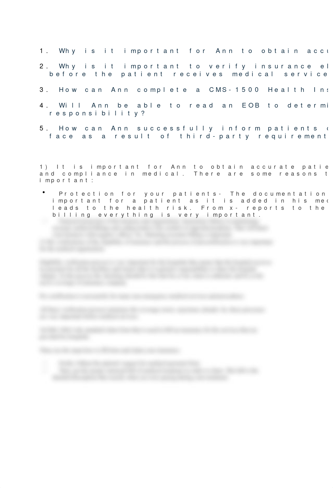 Why is it important for Ann to obtain accurate patient billing information.docx_dpvkgnritid_page1