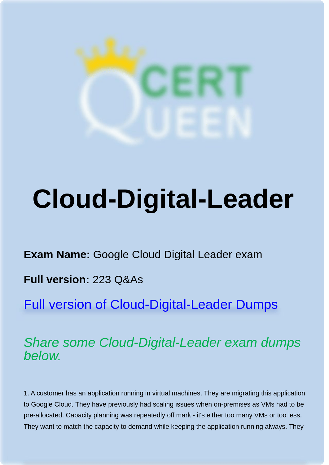 Google Cloud-Digital-Leader Exam Updated Questions.pdf_dpvp1f6ta33_page1