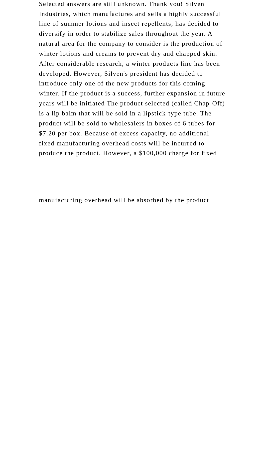 Selected answers are still unknown. Thank you! Silven Industries, wh.docx_dpw98qbjhsy_page2