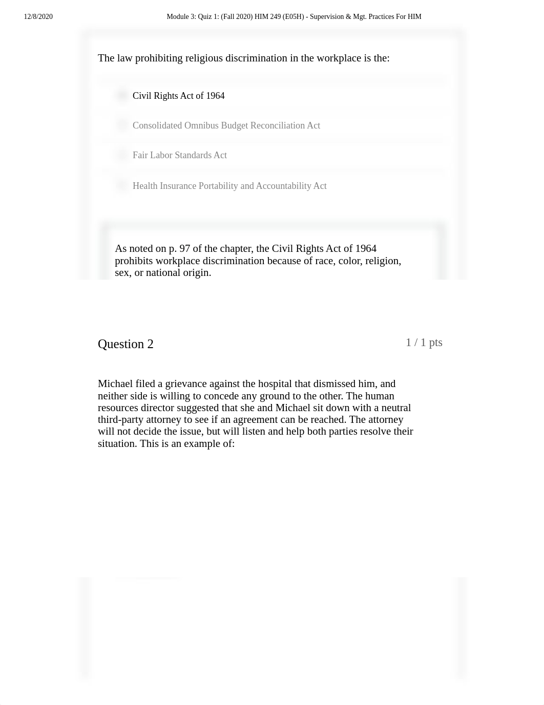 Module 3_ Quiz 1_ (Fall 2020) HIM 249 (E05H) - Supervision & Mgt. Practices For HIM.pdf_dpxjfn3j18j_page1