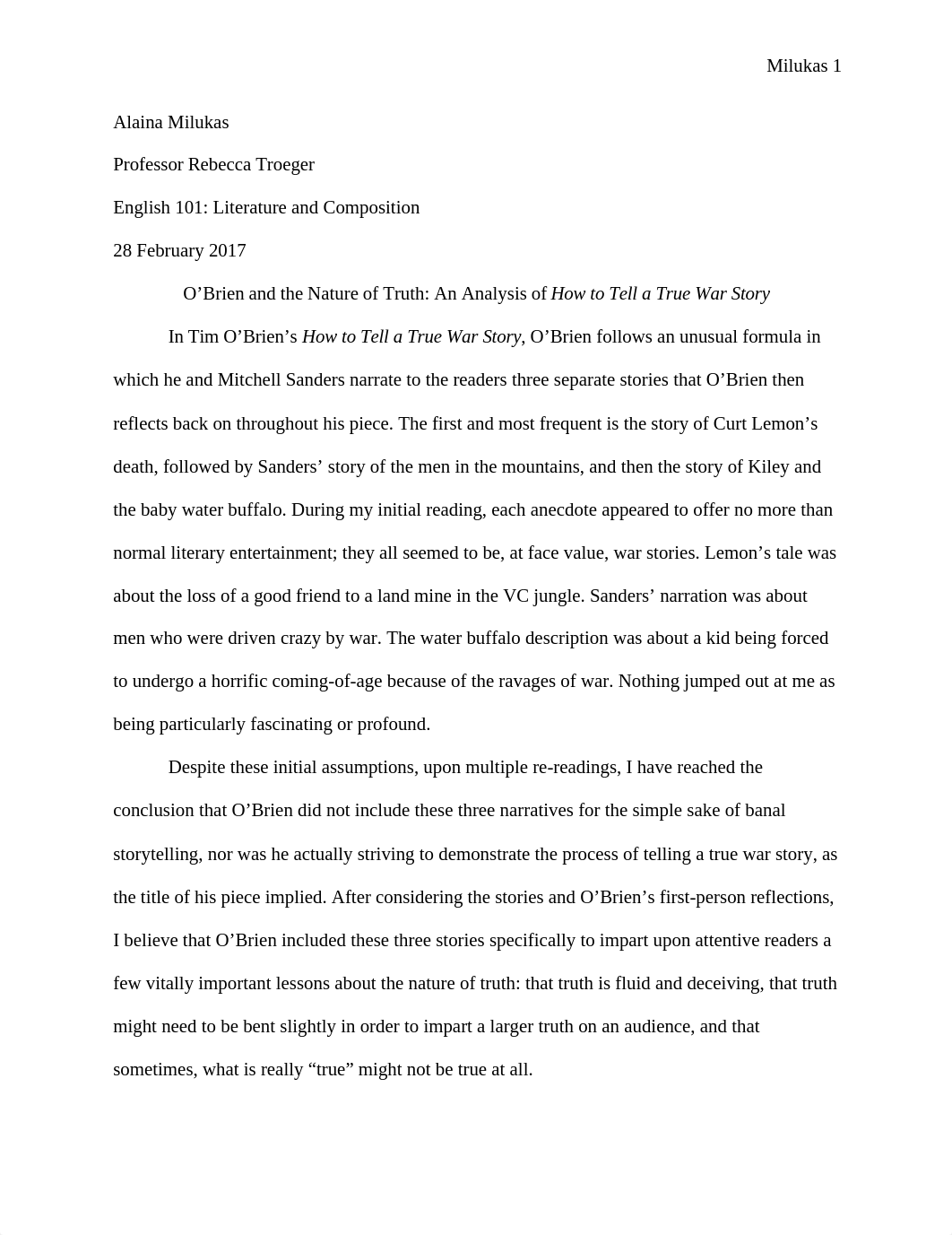 How to Tell a True War Story Analysis Essay Final Draft.docx_dpxjhjbmigu_page1