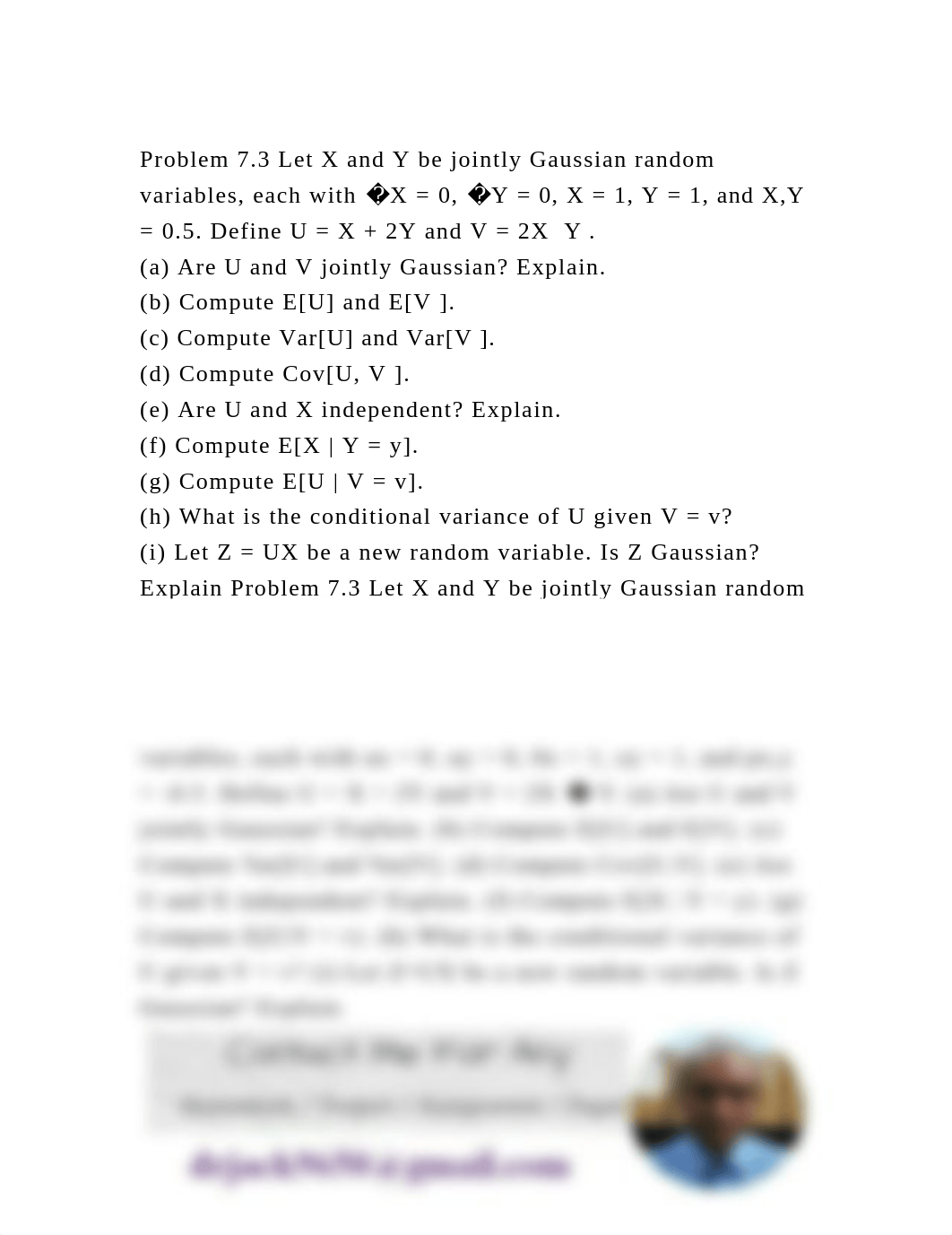 Problem 7.3 Let X and Y be jointly Gaussian random variables, each w.docx_dpxvyk04vvu_page2