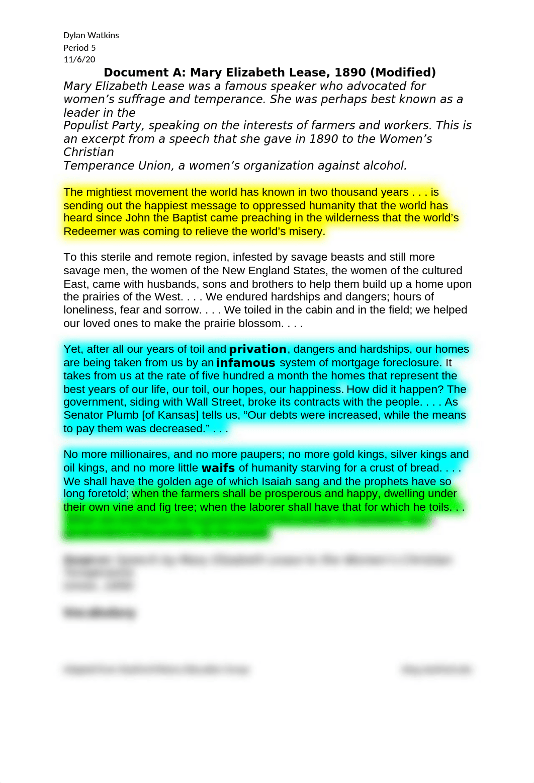 Populist Leaders Speeches_Close Reading  Dylan Watkins Completed.docx_dpxxj911bkg_page1