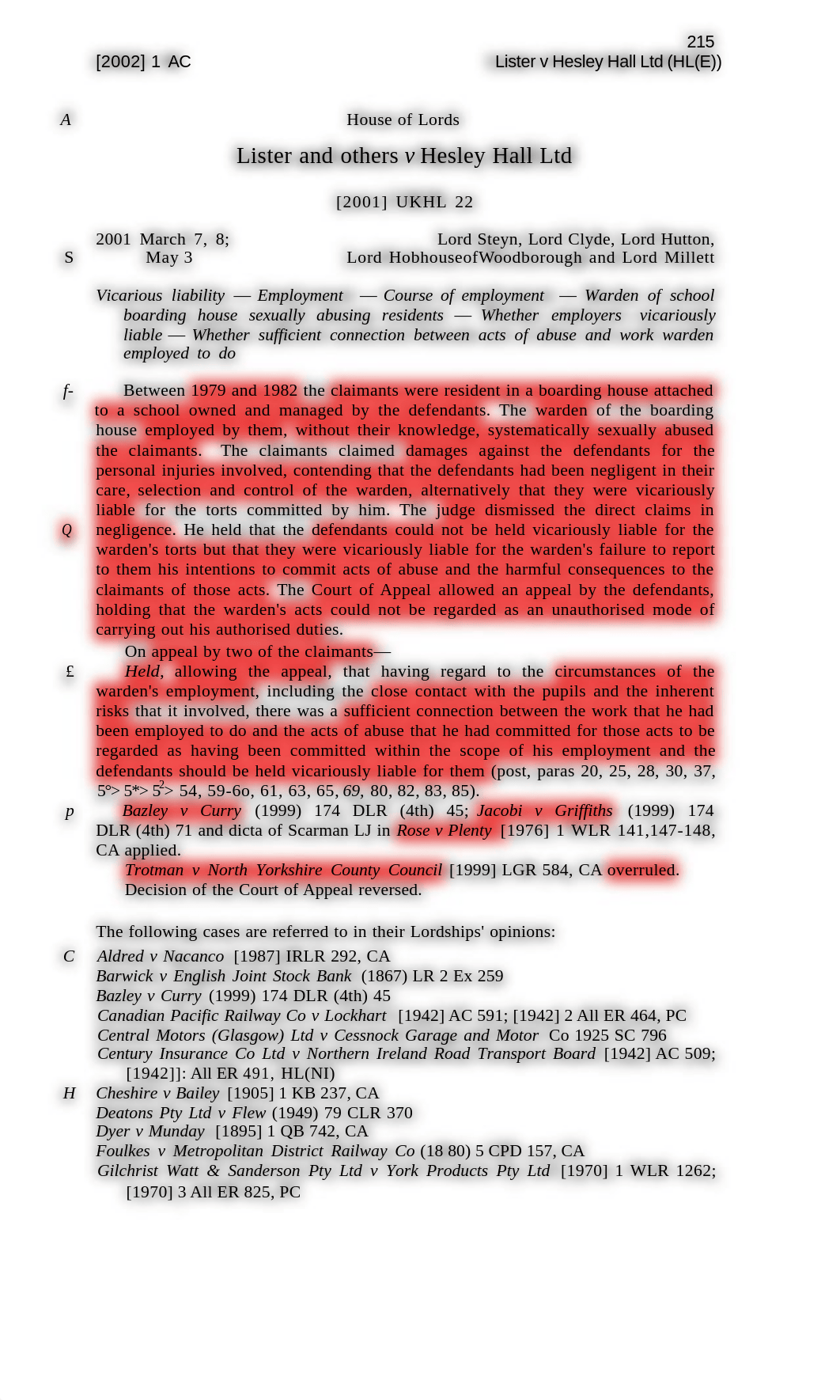 Lister v Hesley Hall Ltd., (2002) 1 AC 215.pdf_dpxy3a7mbmh_page1