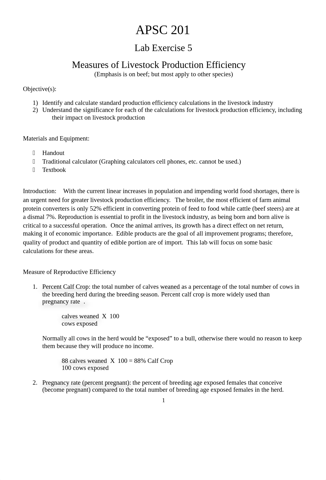 APSC 201 Lab Ex 5-Livestock Prod Eff.2011_dpy129fhome_page1