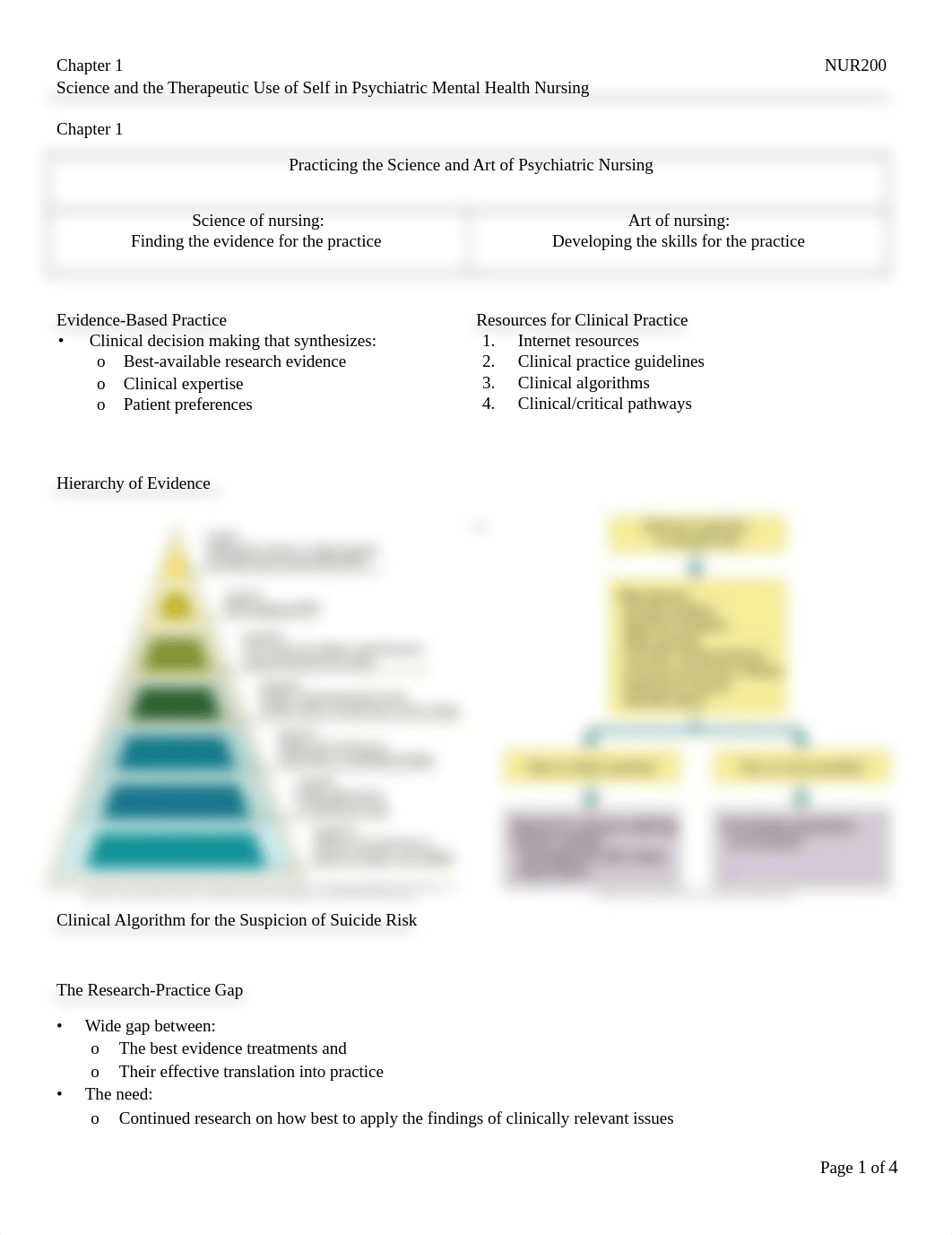 CH1 Science and the Therapeutic Use of Self in Psychiatric Mental Health Nursing .docx_dpyhbsfz4ko_page1