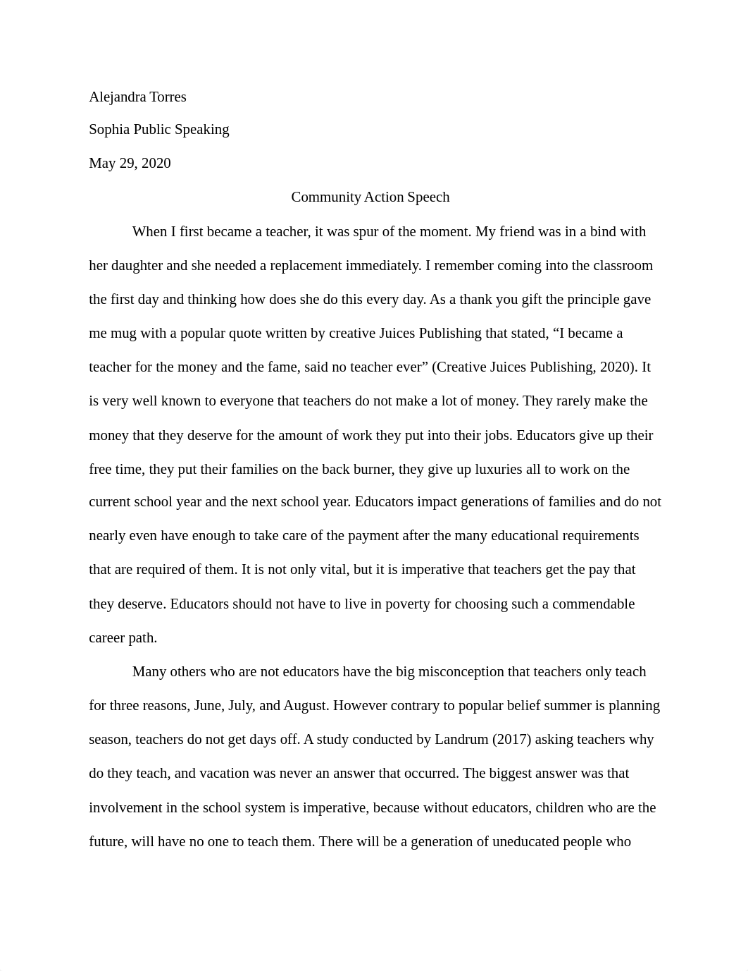 Alejandra Torres- Sophia Public Speaking- Comunity Action Speech.docx_dpyjvamyccw_page1