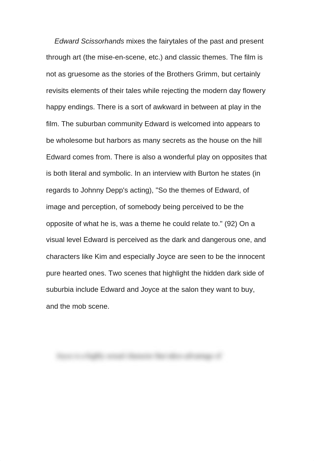 Essay on stupidity in Edward Scissorhands_dpz103ri18t_page1