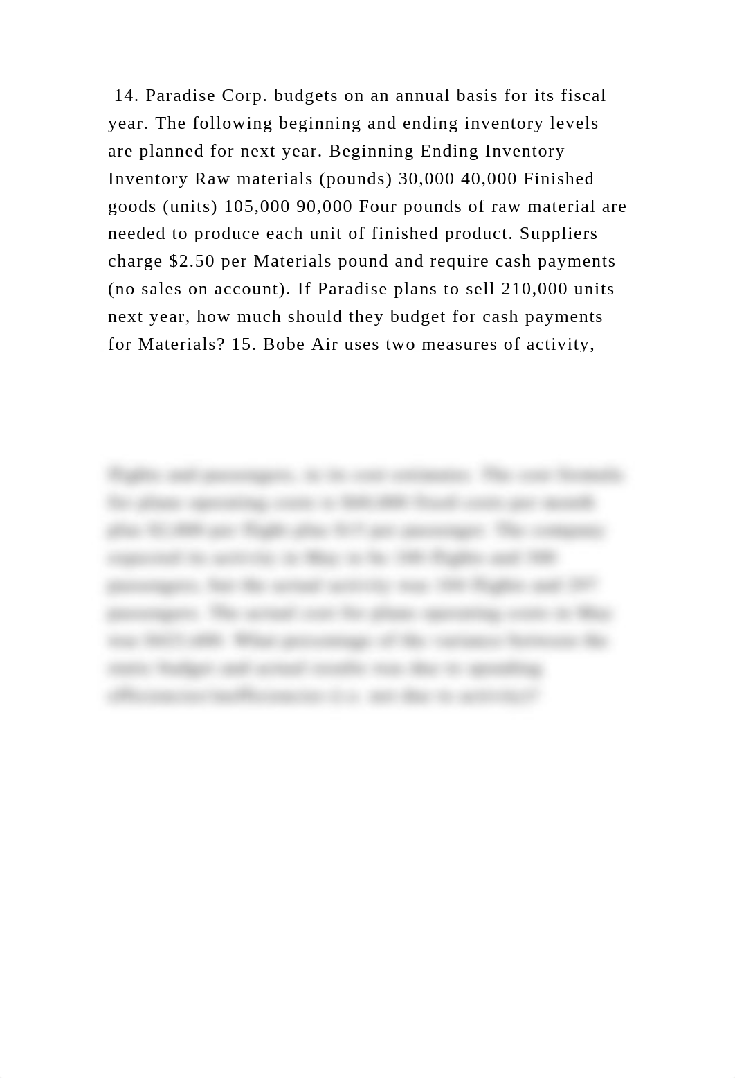 14. Paradise Corp. budgets on an annual basis for its fiscal year. Th.docx_dpz1js769b9_page2