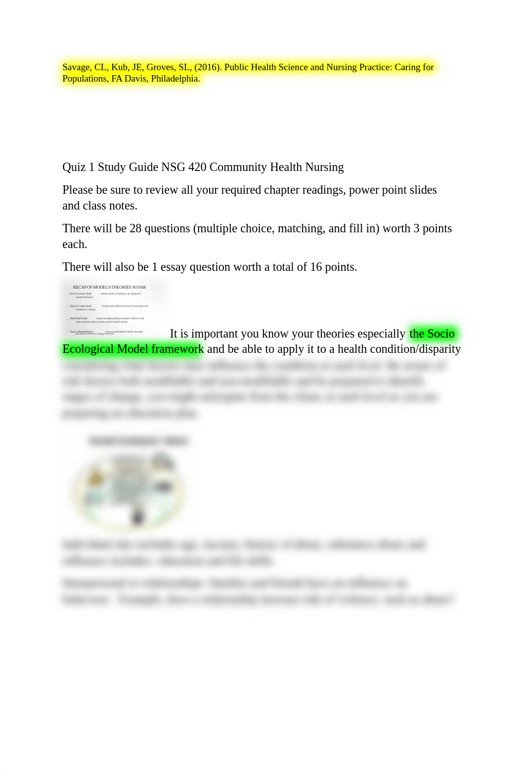 420 Spring 2019 Quiz 1 Study Guide Community Health Nursing _1_.docx_dpz2p9b8q8d_page1