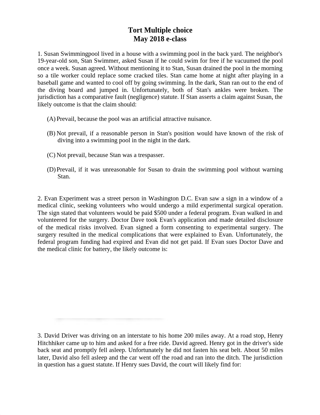 June 2018 e-class Tort MBE questions-2.pdf_dpzh9f910mr_page1