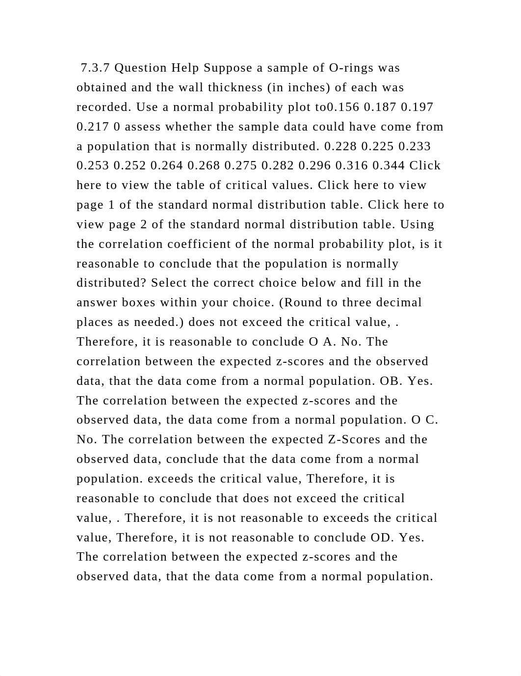 7.3.7 Question Help Suppose a sample of O-rings was obtained and the .docx_dq03mwj6s57_page2