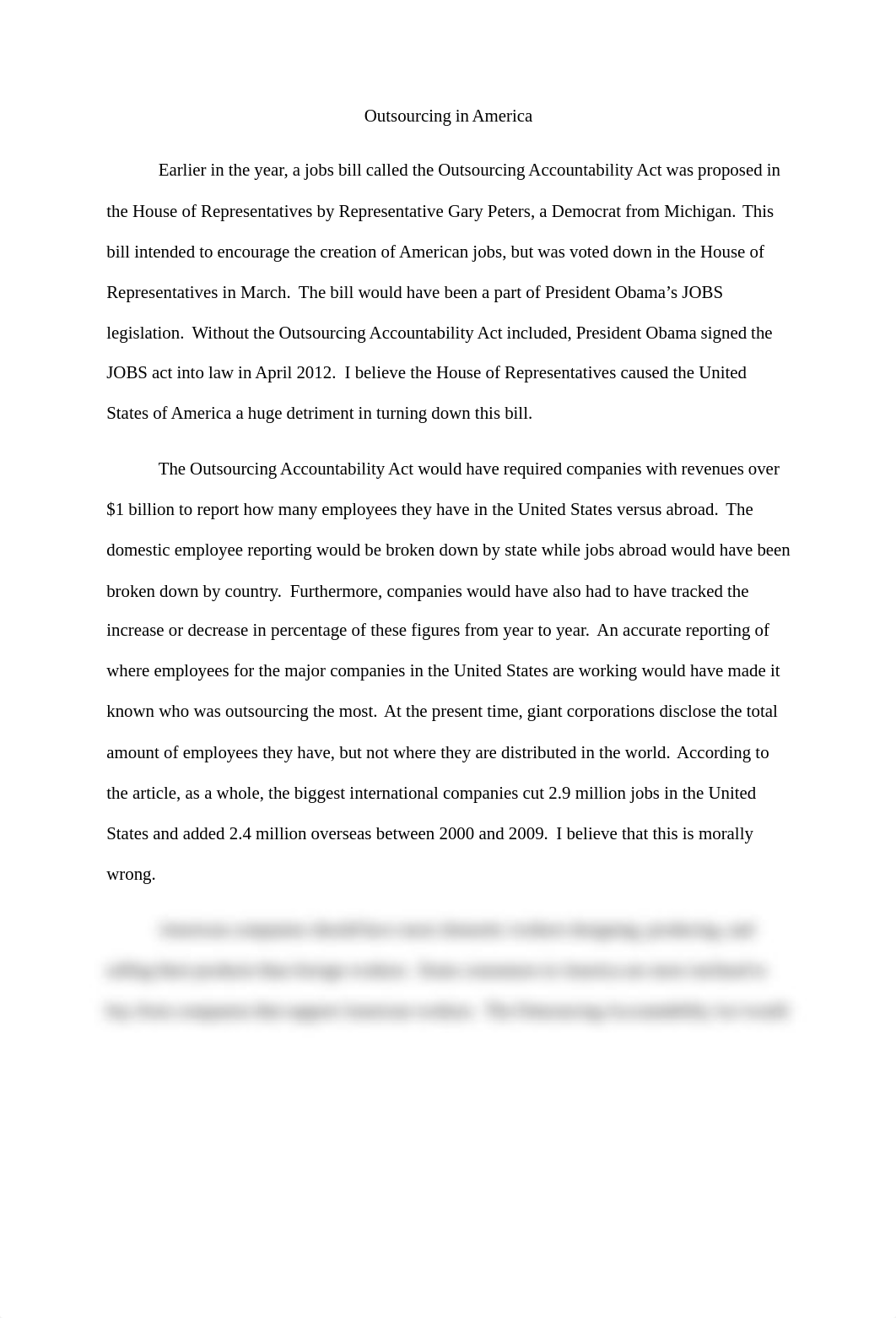 Essay on Outsourcing in America_dq0r6me475o_page1