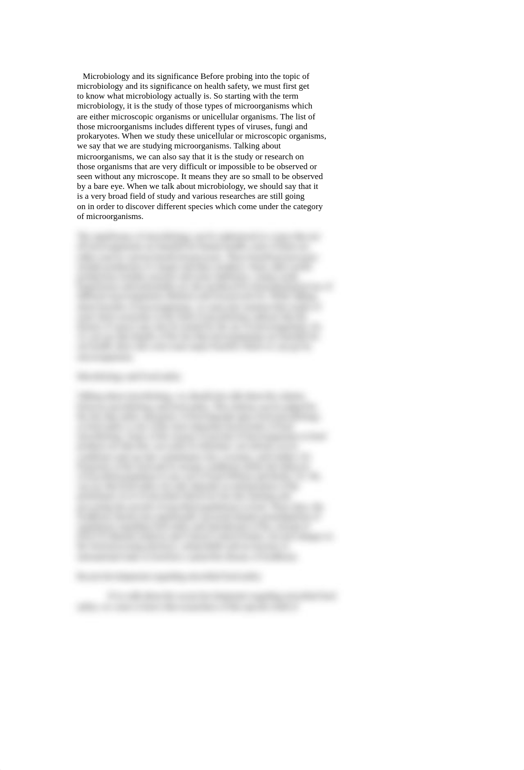 Microbiology and its Significance to Food Safety essay.doc_dq193ijf3ix_page1