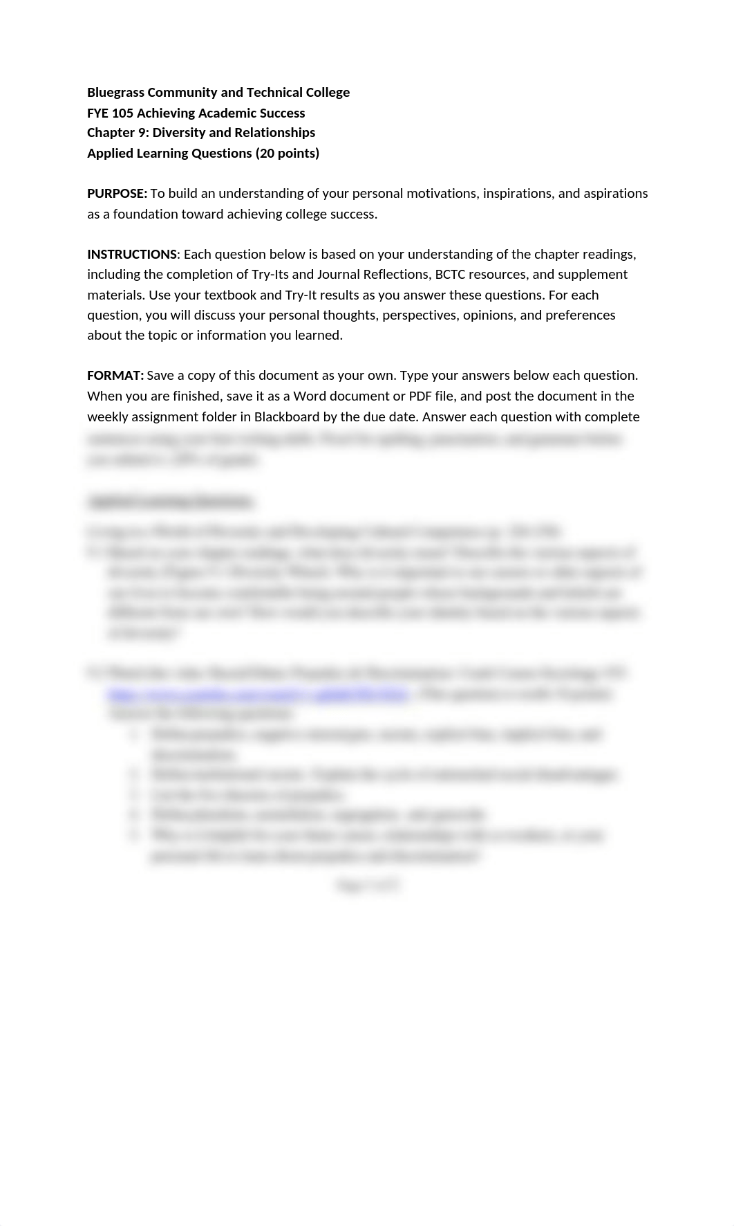 FYE 105 Chapter 9 Diversity and Relationships Applied Learning Questions(2) (1) meg.pdf_dq26rhmsyvr_page1