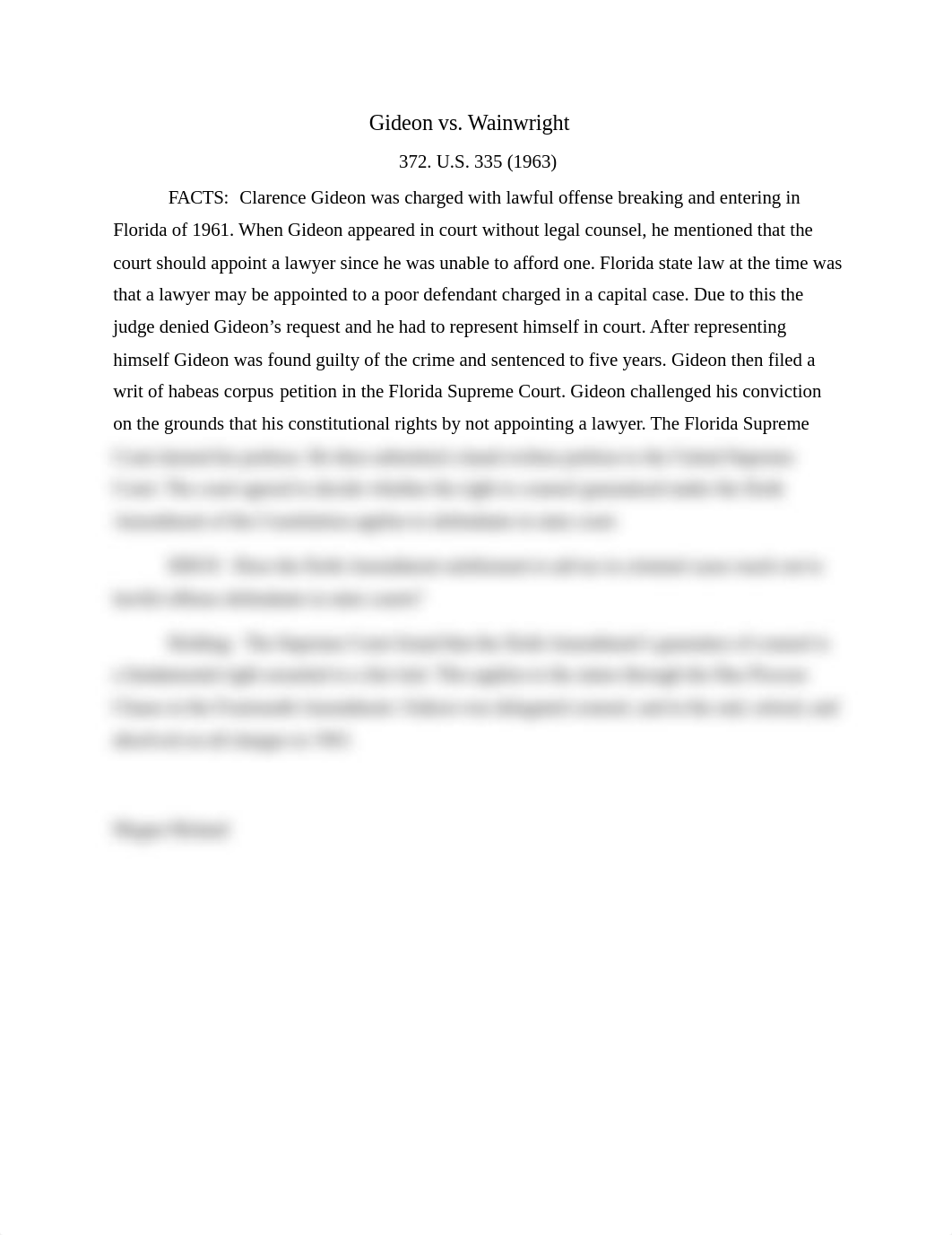 Gideon vs Wainwright Case Brief- Megan Moland.docx_dq2cwo5mke1_page1