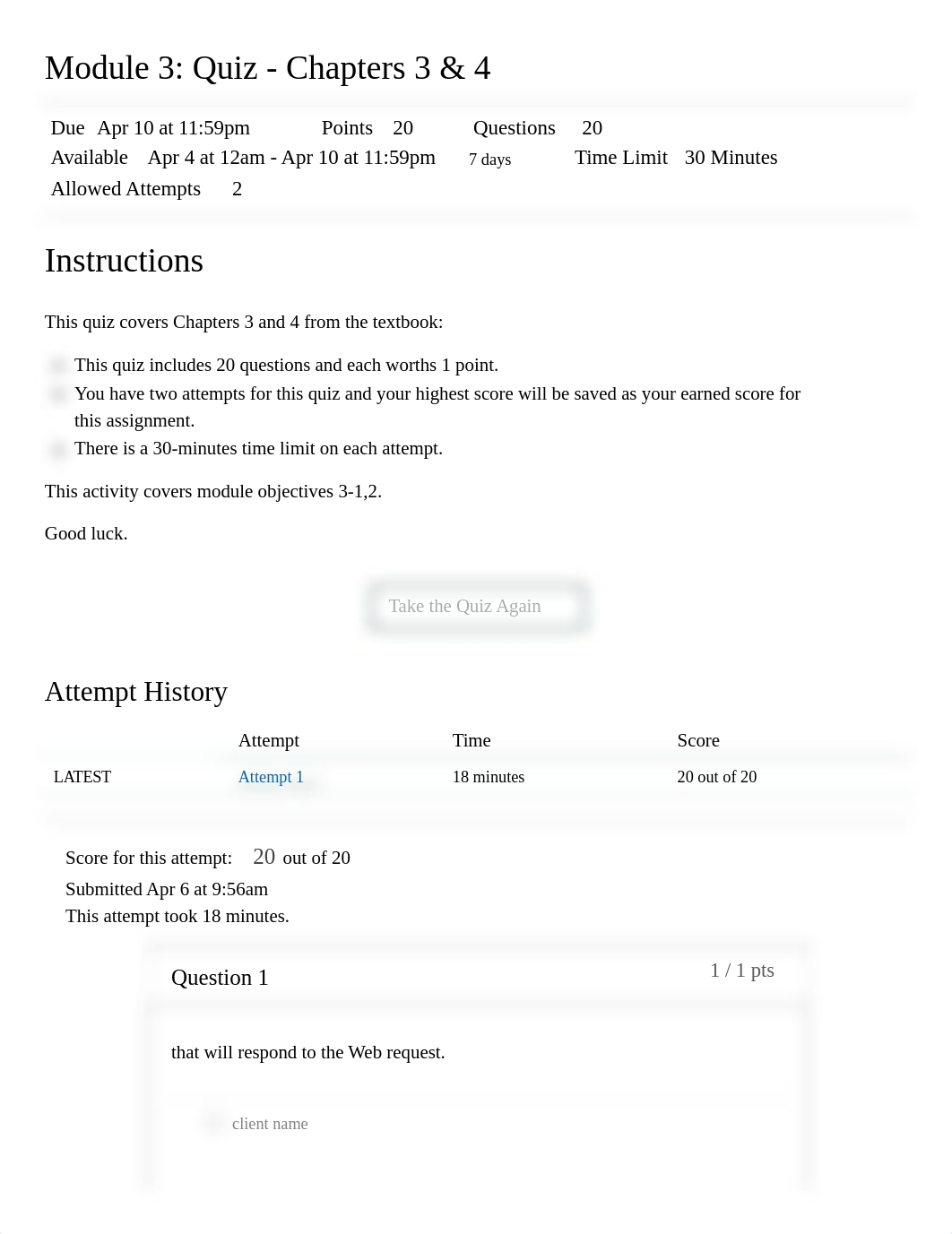 Module 3_ Quiz - Chapters 3 & 4 _ 22SP - INFORMATION TECHNOLOGY MNGMNT.pdf_dq3g368cvo9_page1