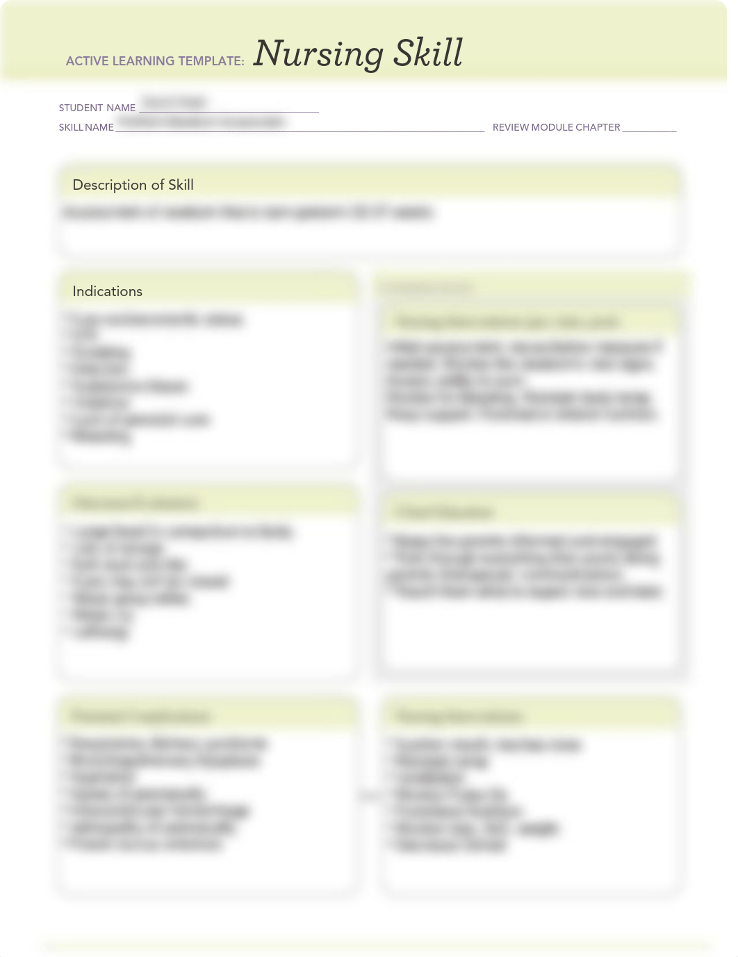 PreTerm - Nursing Skill - PreTerm Newborn Assessment - SIM.pdf_dq3kd2p25oq_page1