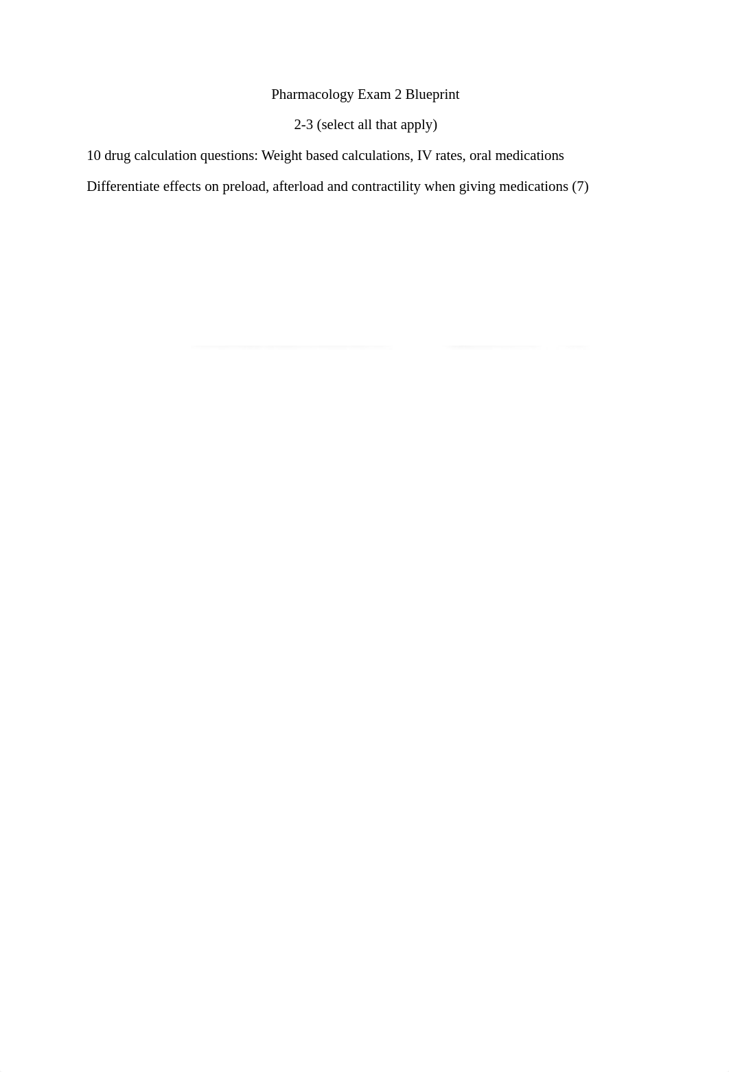 Pharmacology Exam 2 Blueprint.docx_dq3vh5ht0do_page1