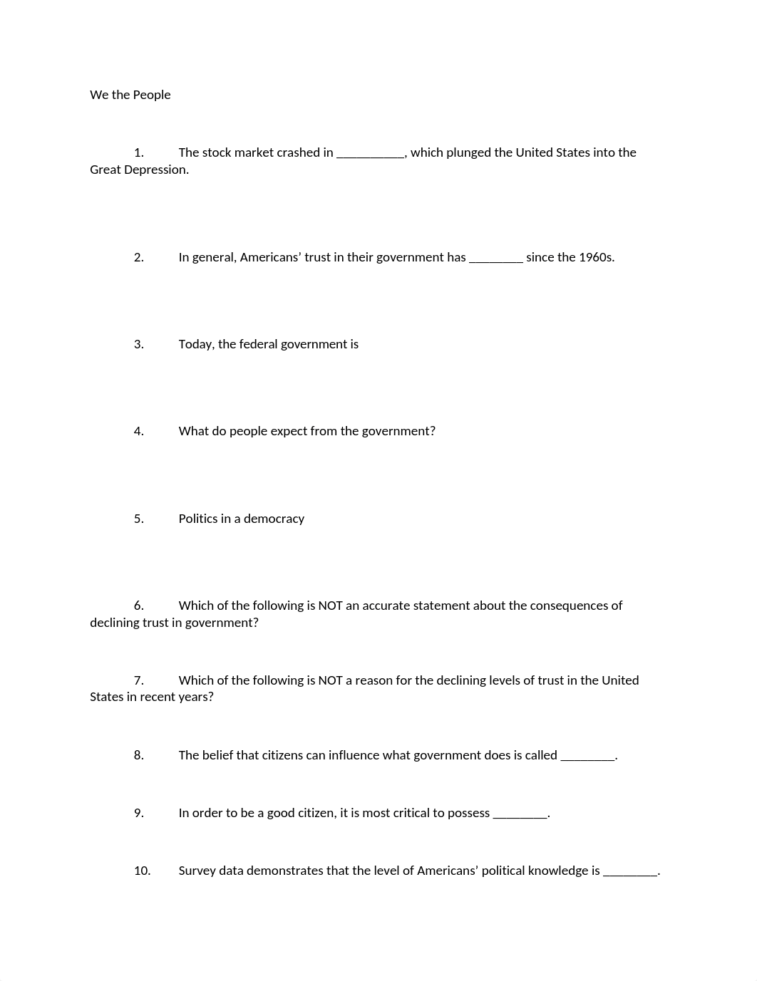 PSC 101 EXAM 1 STUDY GUIDE.docx_dq44vtarcqf_page1