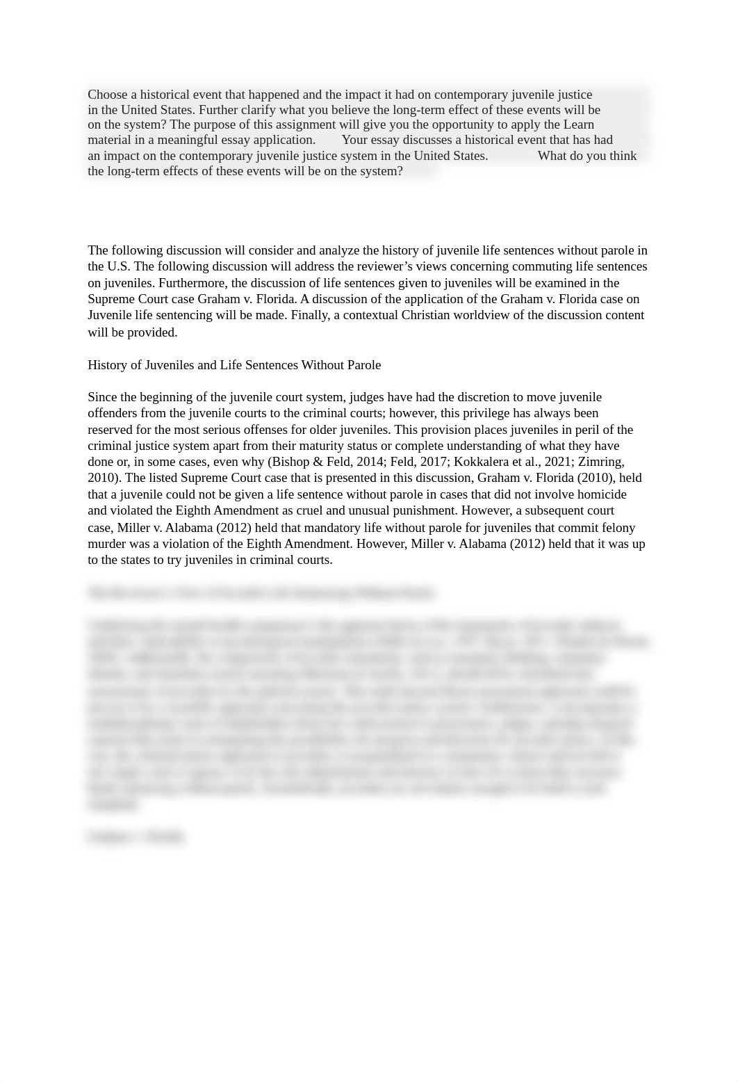 CJUS 702 Week 1h Discussion History of the Courts regarding Juvenile Justice.docx_dq44vysng97_page1