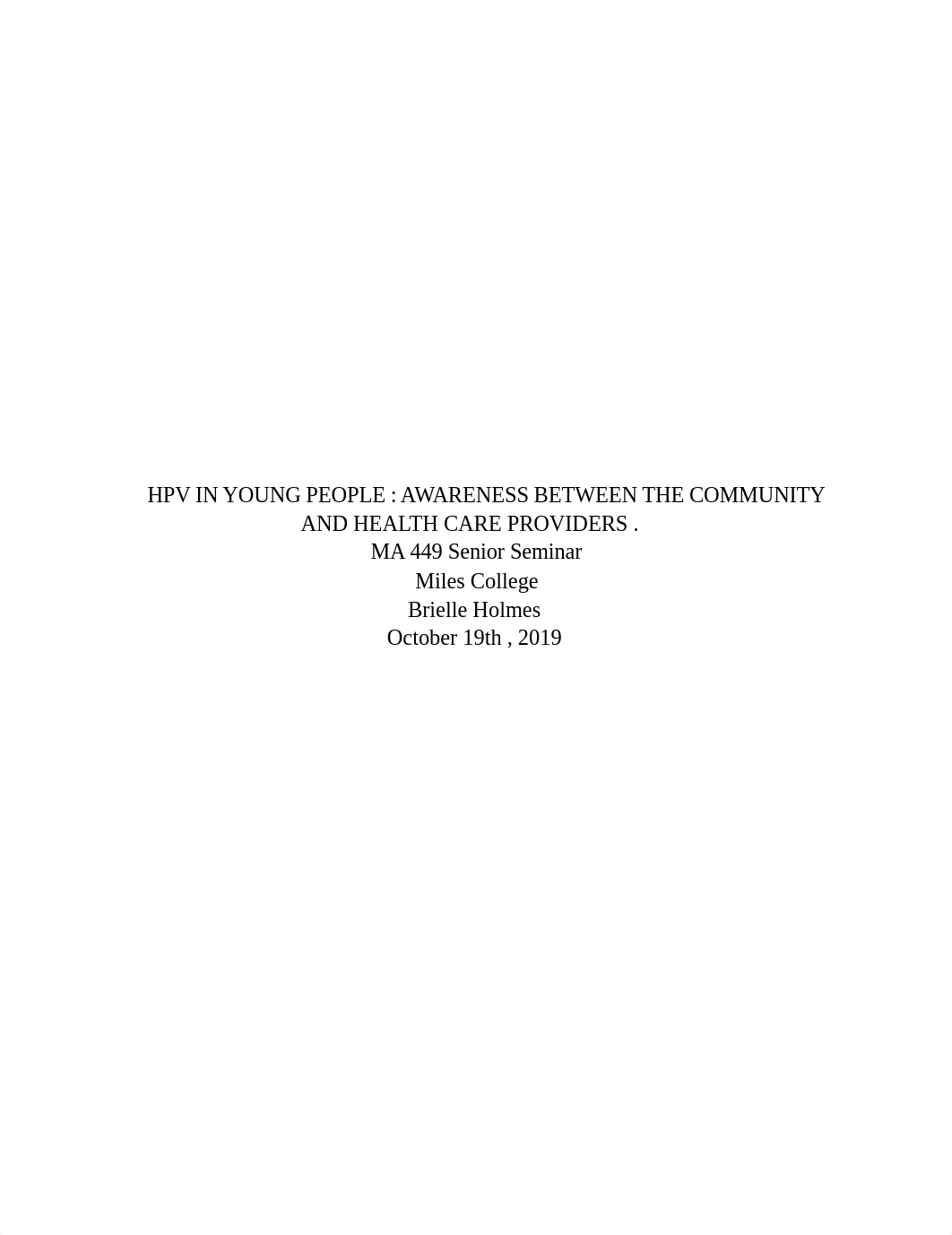 HPV IN YOUNG PEOPLE _ AWARENESS BETWEEN THE COMMUNITY AND HEALTH CARE PROVIDER research paper  .edit_dq4lu85qcyc_page1