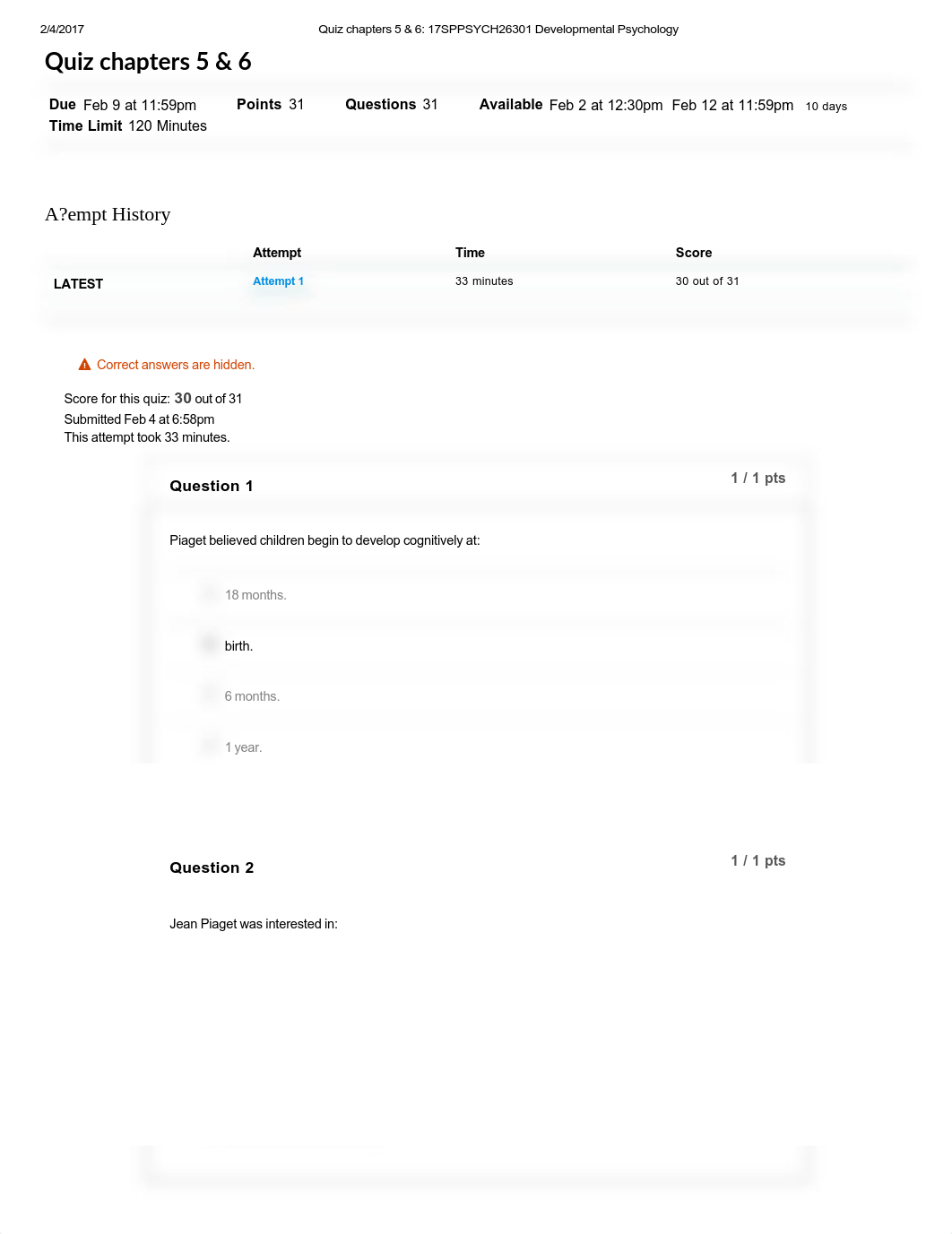 Quiz chapters 5 & 6_ 17SP-PSYCH-263-01 Developmental Psychology_dq4spm9lg58_page1