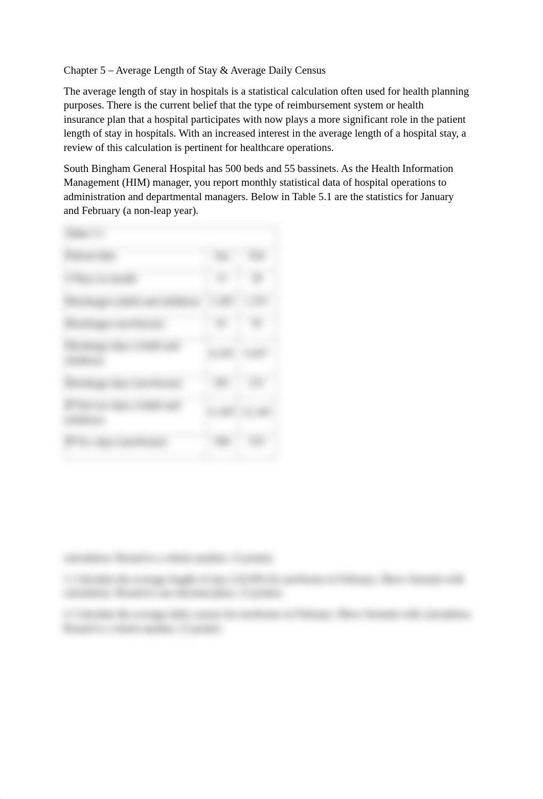 Statistics Chapter 5 Case Study Average Length of Stay Average Daily Census.pdf_dq5ozztpnq8_page1