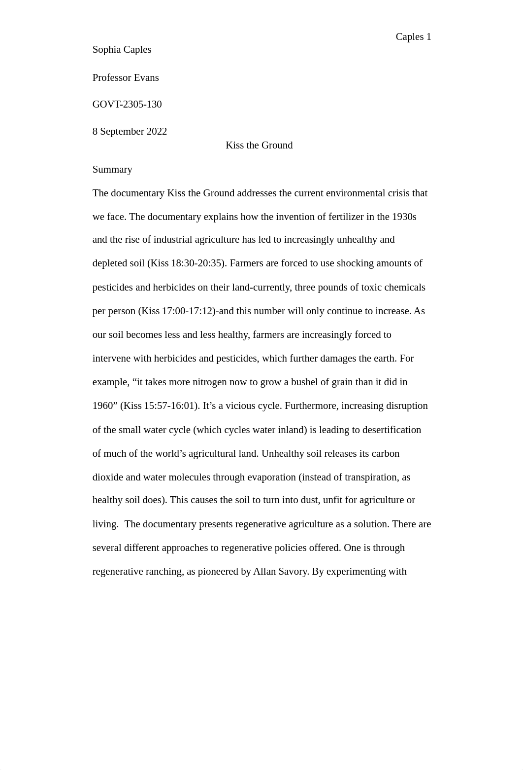 Kiss the Ground Essay.pdf_dq6bysl0tik_page1