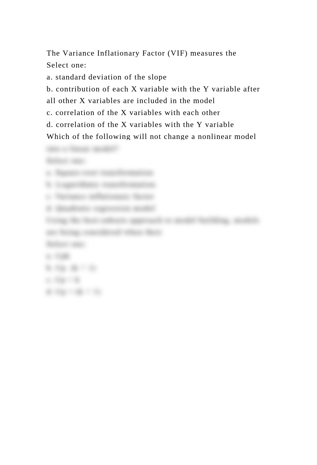 The Variance Inflationary Factor (VIF) measures theSelect onea..docx_dq6n63wev2s_page2