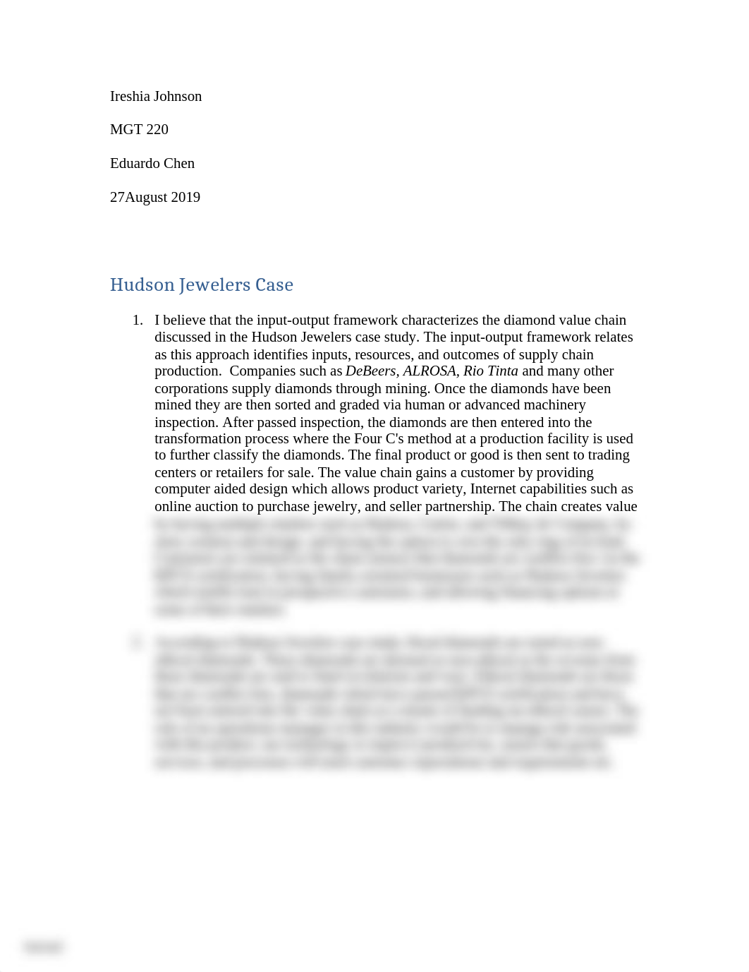 MGT 220 HW #2-Assignment #1- Ch. 1 Hudson Jewelers Case.docx_dq6w3d0j20i_page1