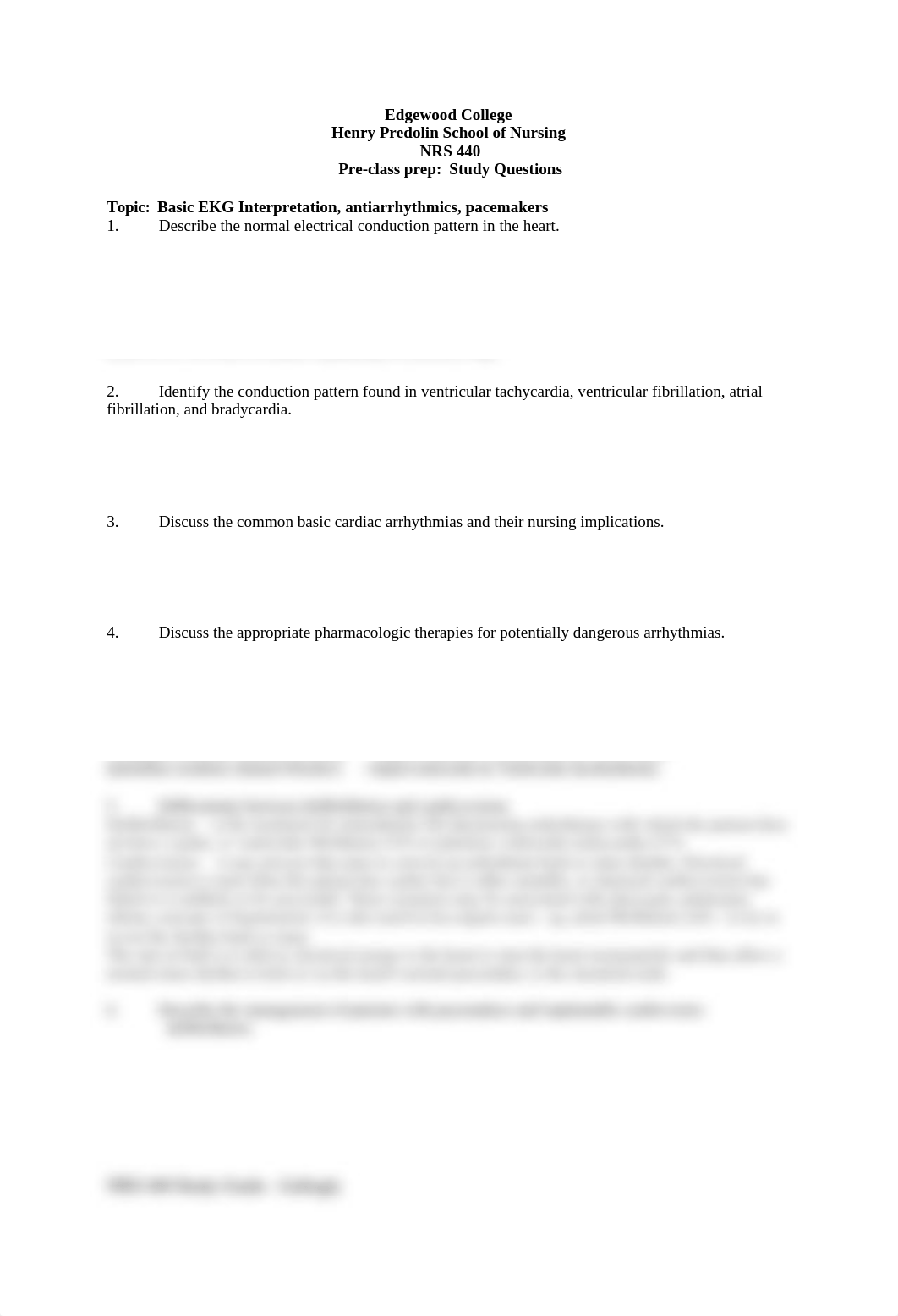 NRS 440 Pre-Class Prep -  EKG and dysrhythmics.docx_dq6xvfj7pf4_page1