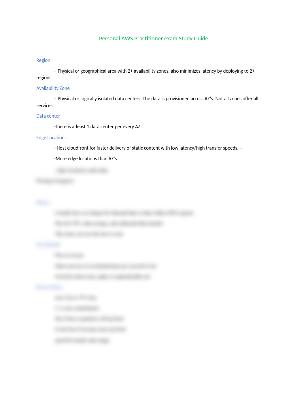Personal AWS Practitioner exam Study Guide.docx_dq7031yud3j_page1
