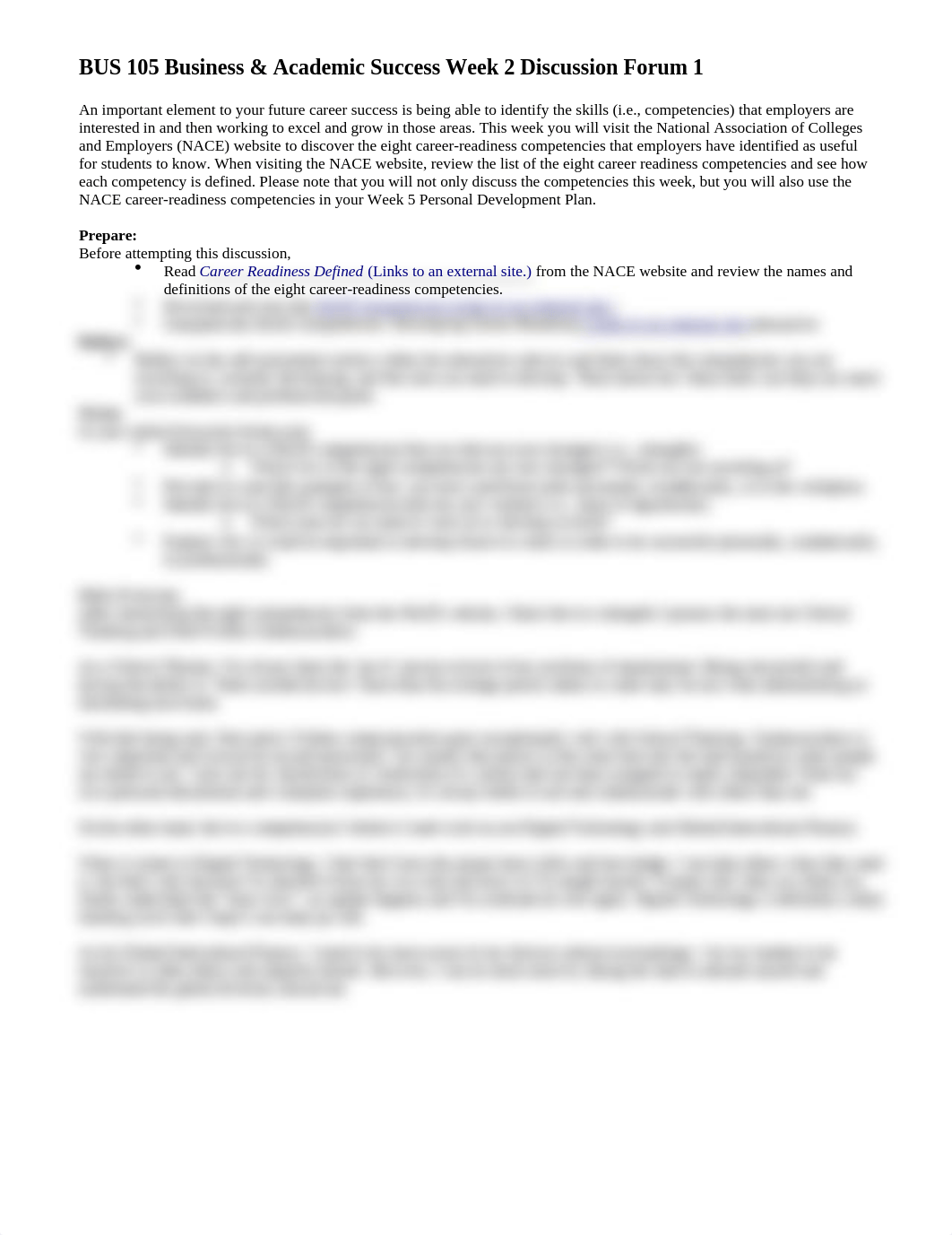 BUS 105 Business & Academic Success Week 2 Discussion Forum 1.docx_dq794vzx5kt_page1