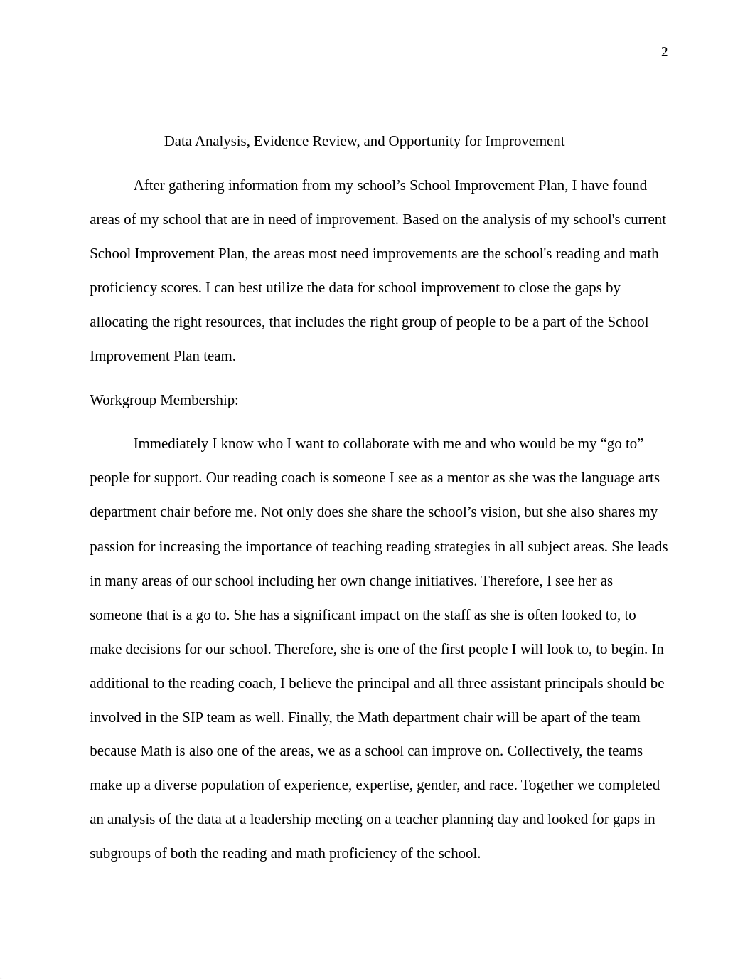 EL5703- Week 2 Data Analysis, Evidence Review, and Opportunity for Improvement.docx_dq79htp1gya_page2