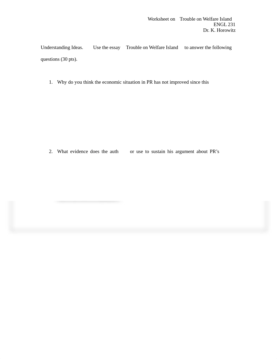 Worksheet Trouble on Welfare Island.pdf_dq7cd61b65y_page1