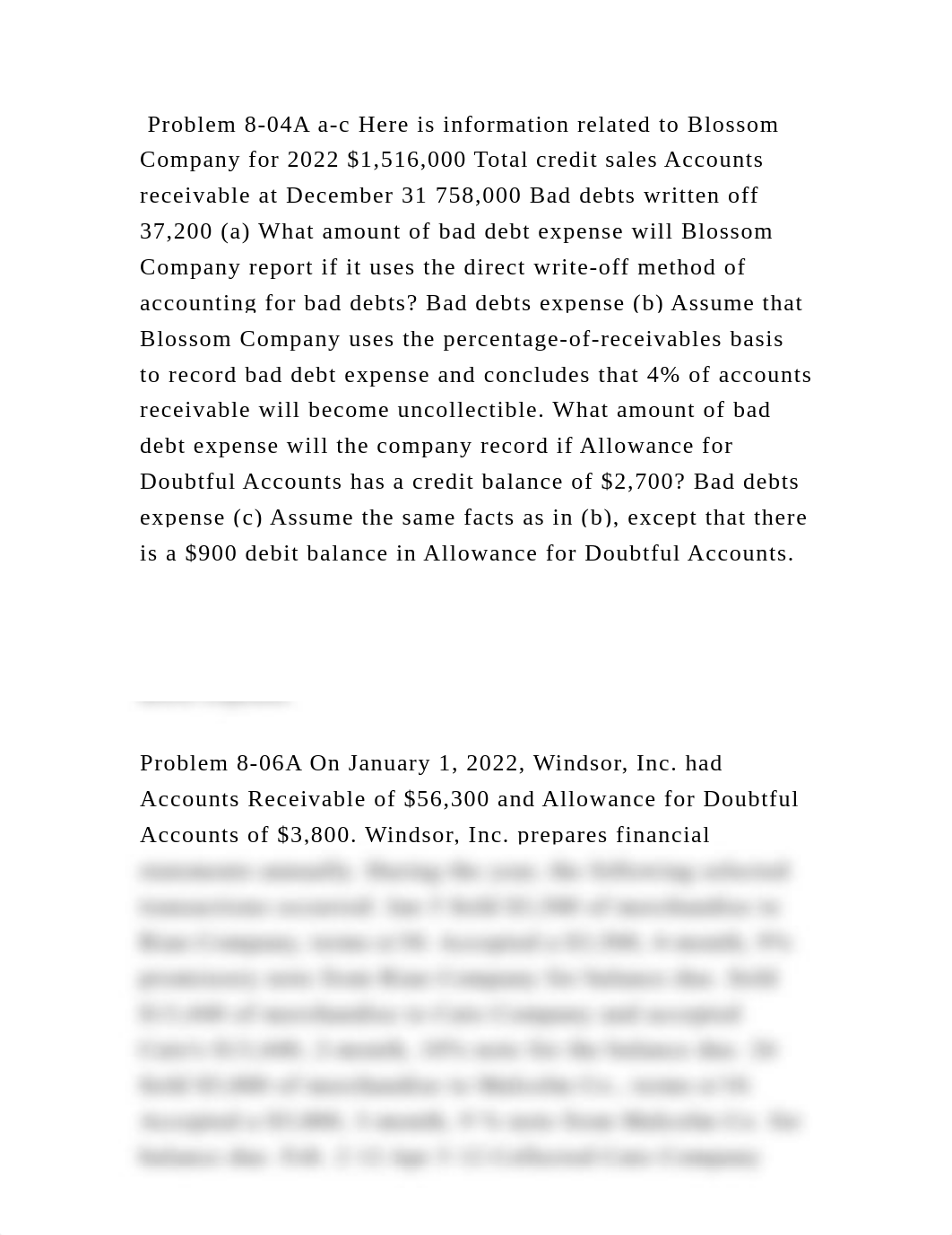 Problem 8-04A a-c Here is information related to Blossom Company for .docx_dq7sehfhfdt_page2