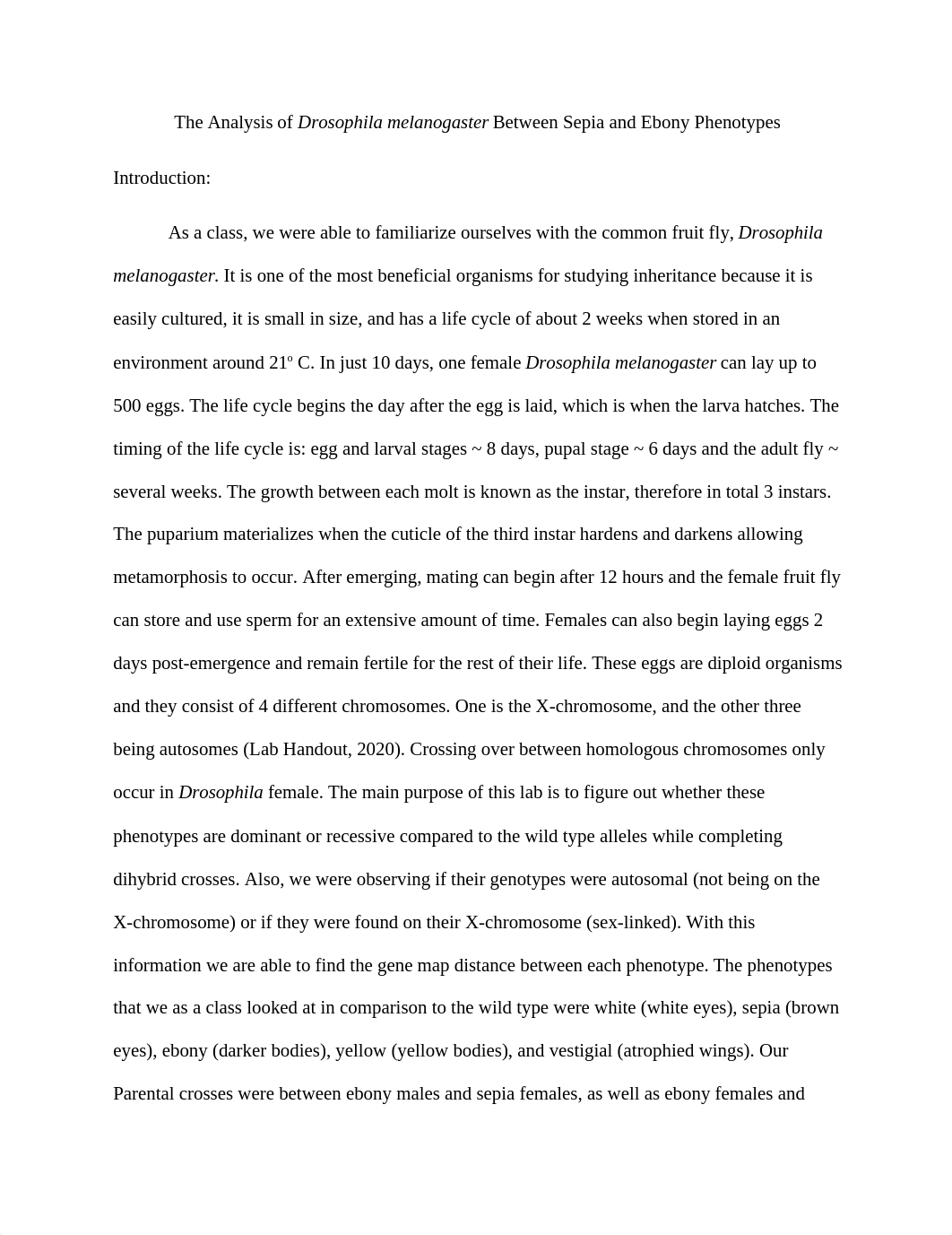 drosophila lab report.docx_dq7u03soyo4_page1