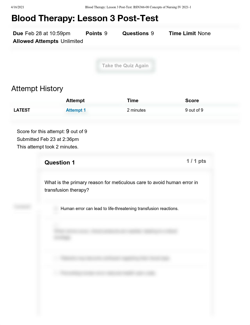 Blood Therapy_ Lesson 3 Post-Test_ BSN366-08 Concepts of Nursing IV 2021-1.pdf_dq84l84snvz_page1