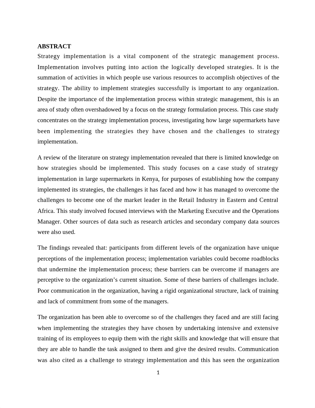 EFFECT OF TOP MANAGEMENT ON STRATEGY IMPLEMENTATION IN LARGE SUPERMARKETS IN KENYA Daniel_dq88kd676cl_page3