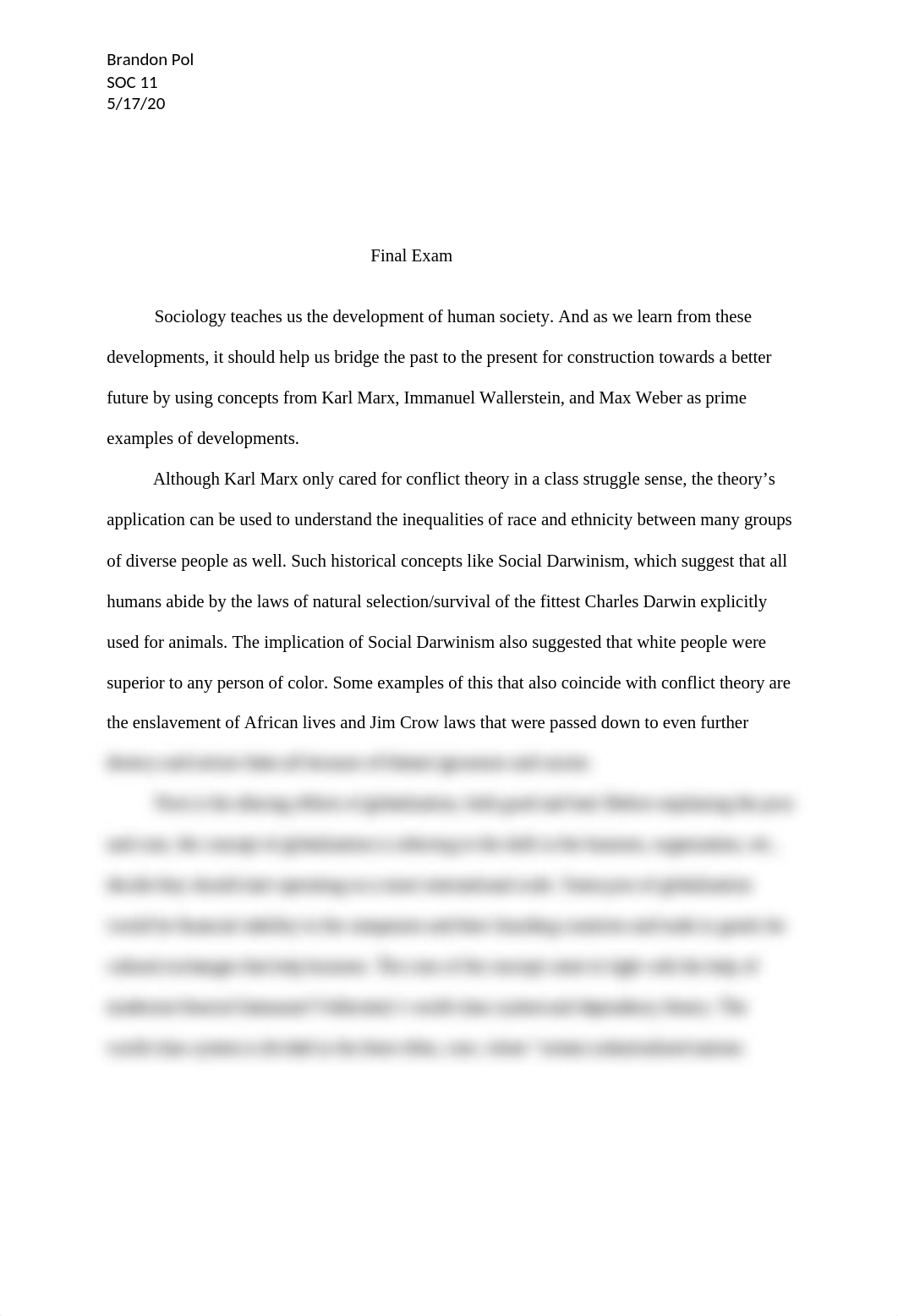 Brandon Pol - Final Exam - SOC 11.docx_dq8fj1fj5wg_page1