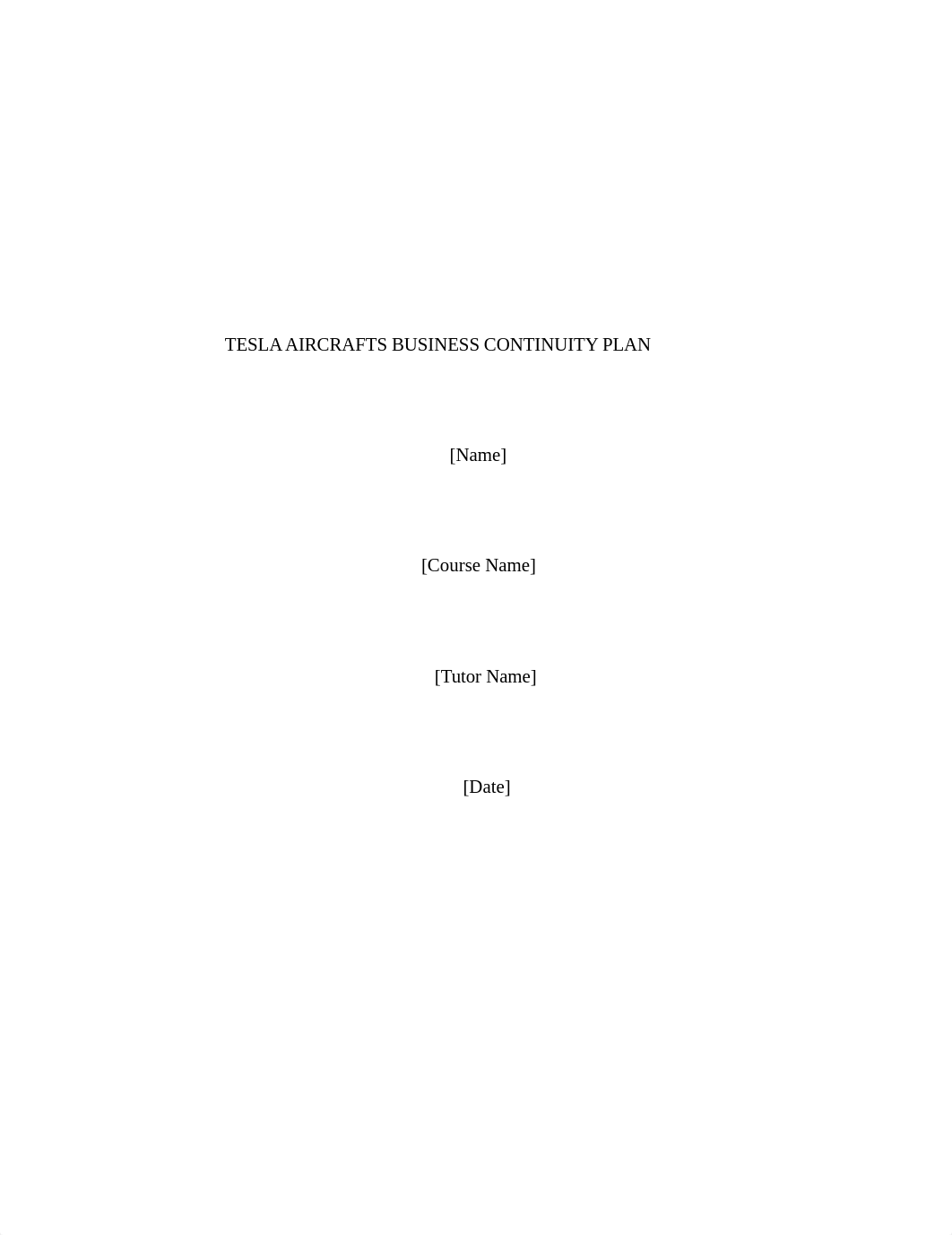 TESLA AIRCRAFTS BUSINESS CONTINUITY PLAN.docx_dq8zj3qs1sl_page1