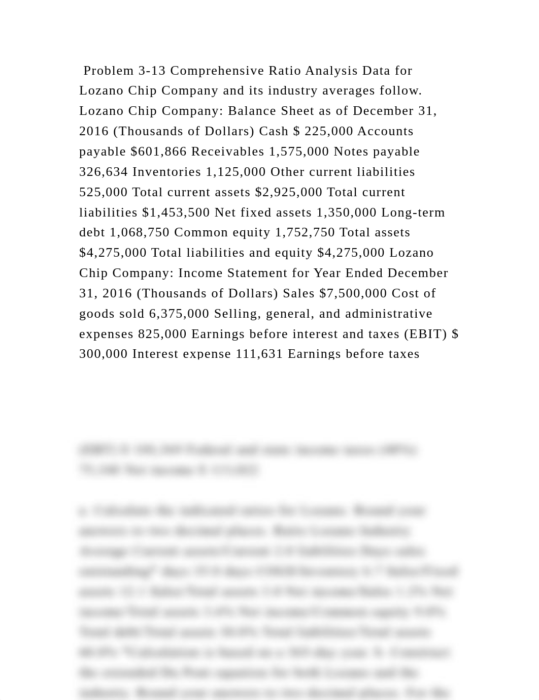 Problem 3-13 Comprehensive Ratio Analysis Data for Lozano Chip Compan.docx_dq9srckap6w_page2