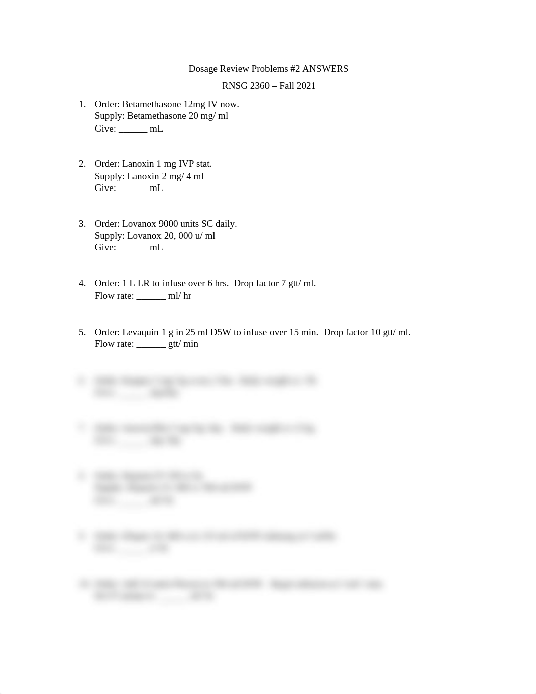 Dosage Calculations Review Problems 2 (1).docx_dq9zn925oec_page1